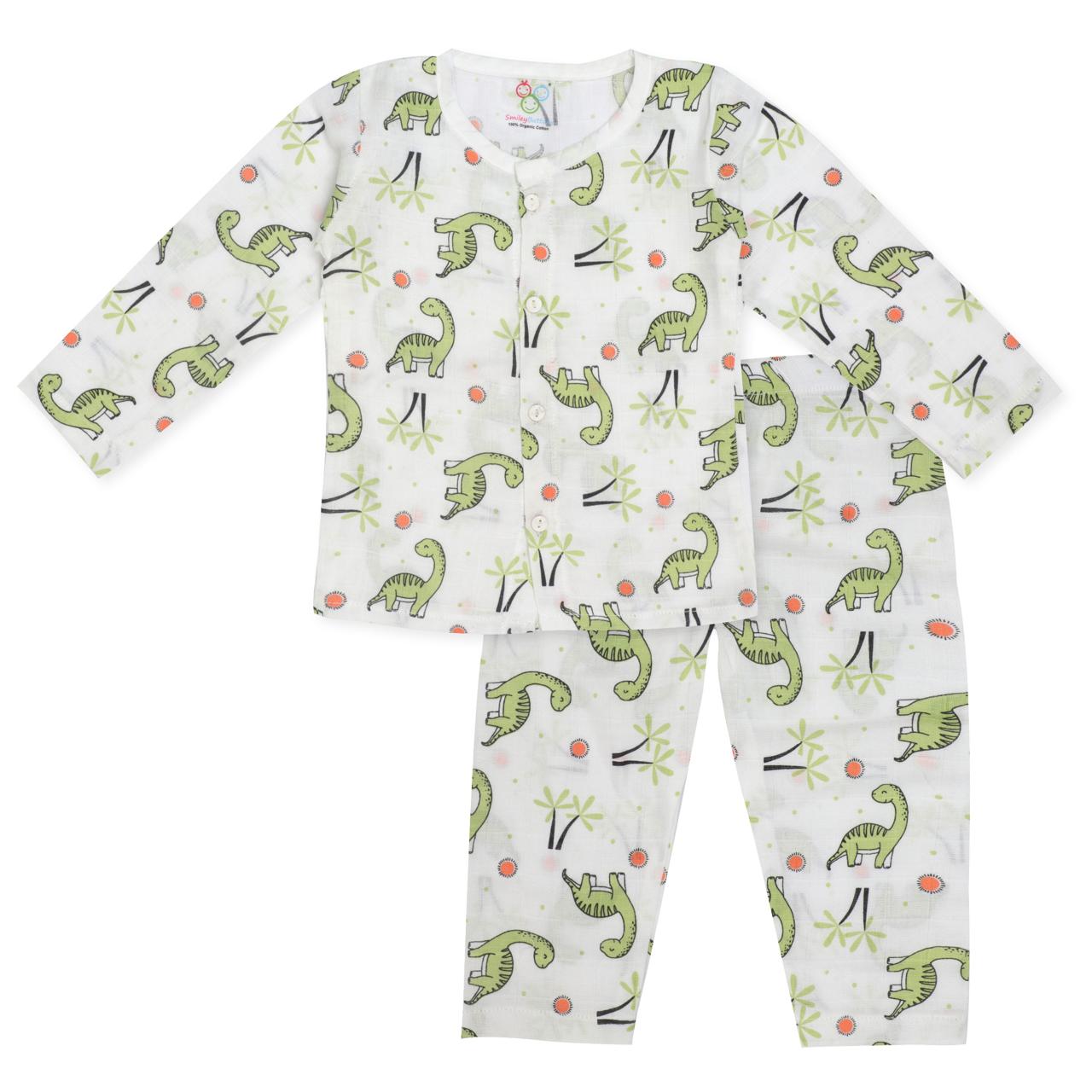 Pajama Set Single Weave Dino