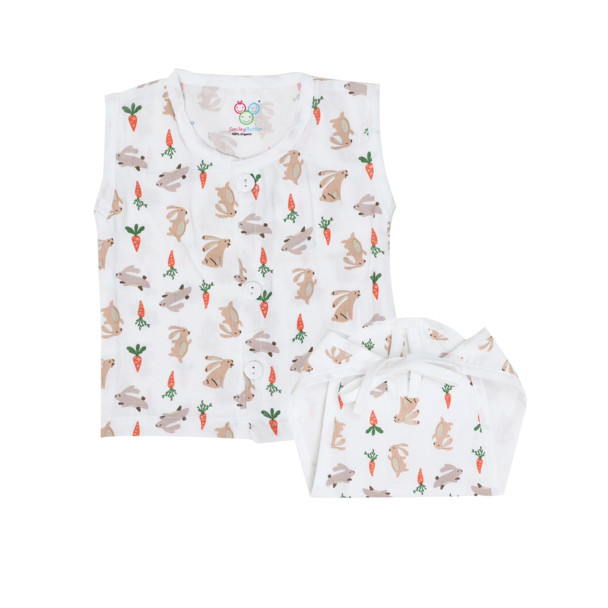 Muslin Jabla & Nappy  - Cuddle Bunny