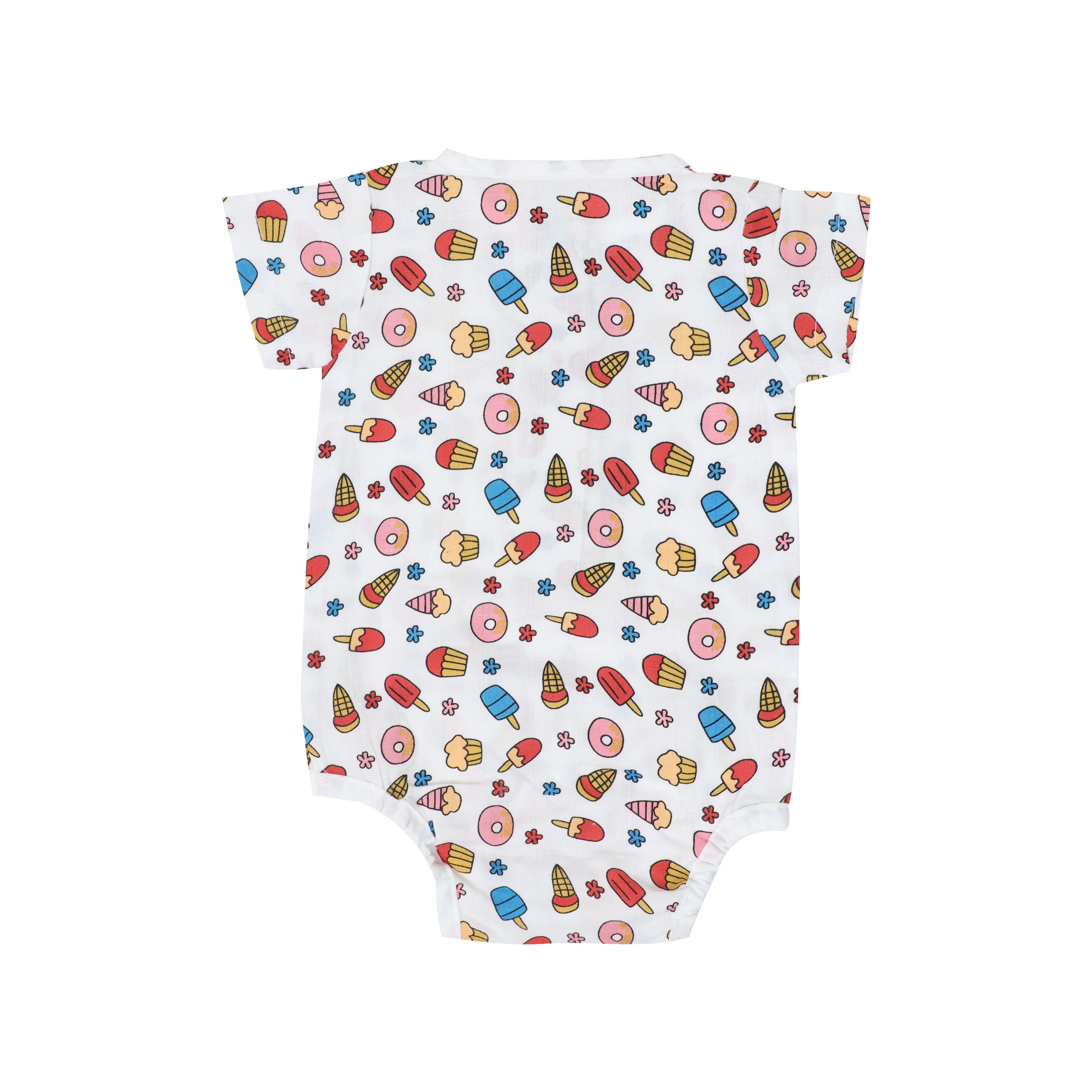 Muslin Bodysuit with Cap - Sundae Swirl