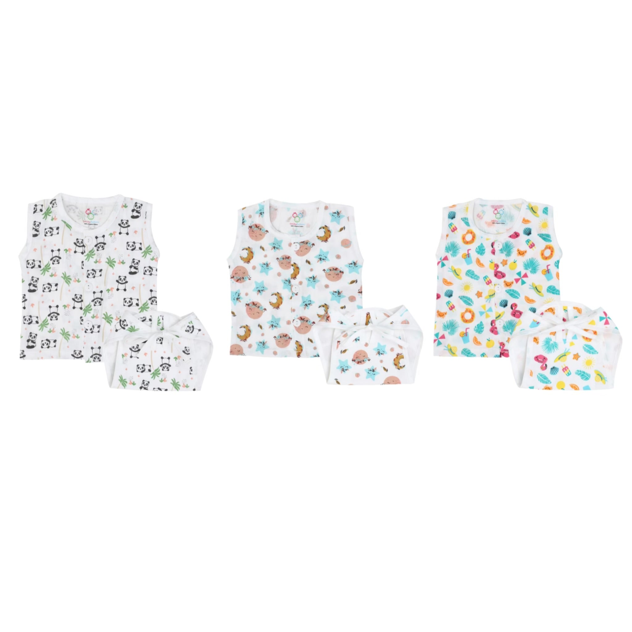Muslin Jabla & Nappy Combo | 3 Pack