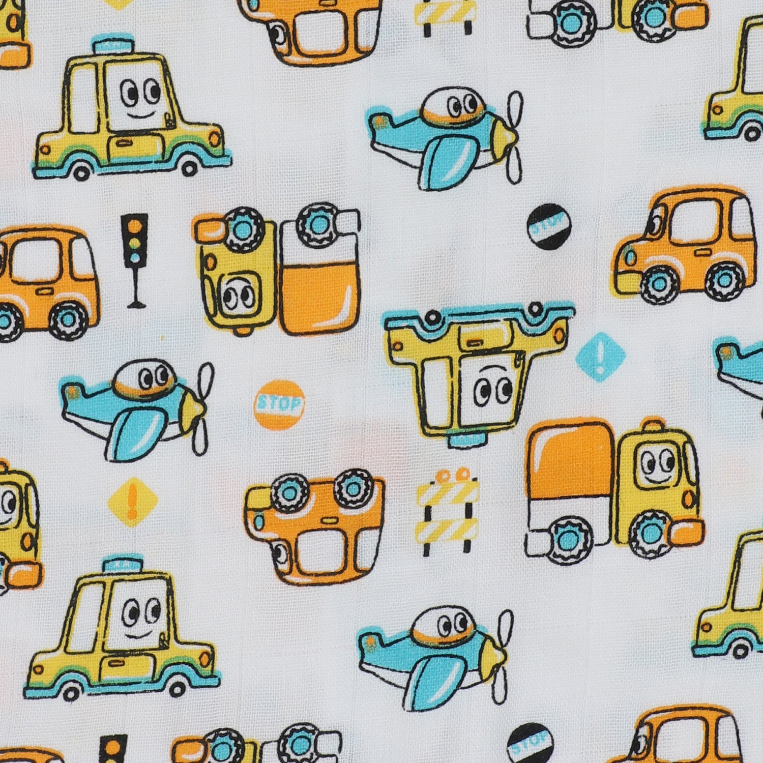 Organic Muslin Jabla | Knotted - Traffic Jam