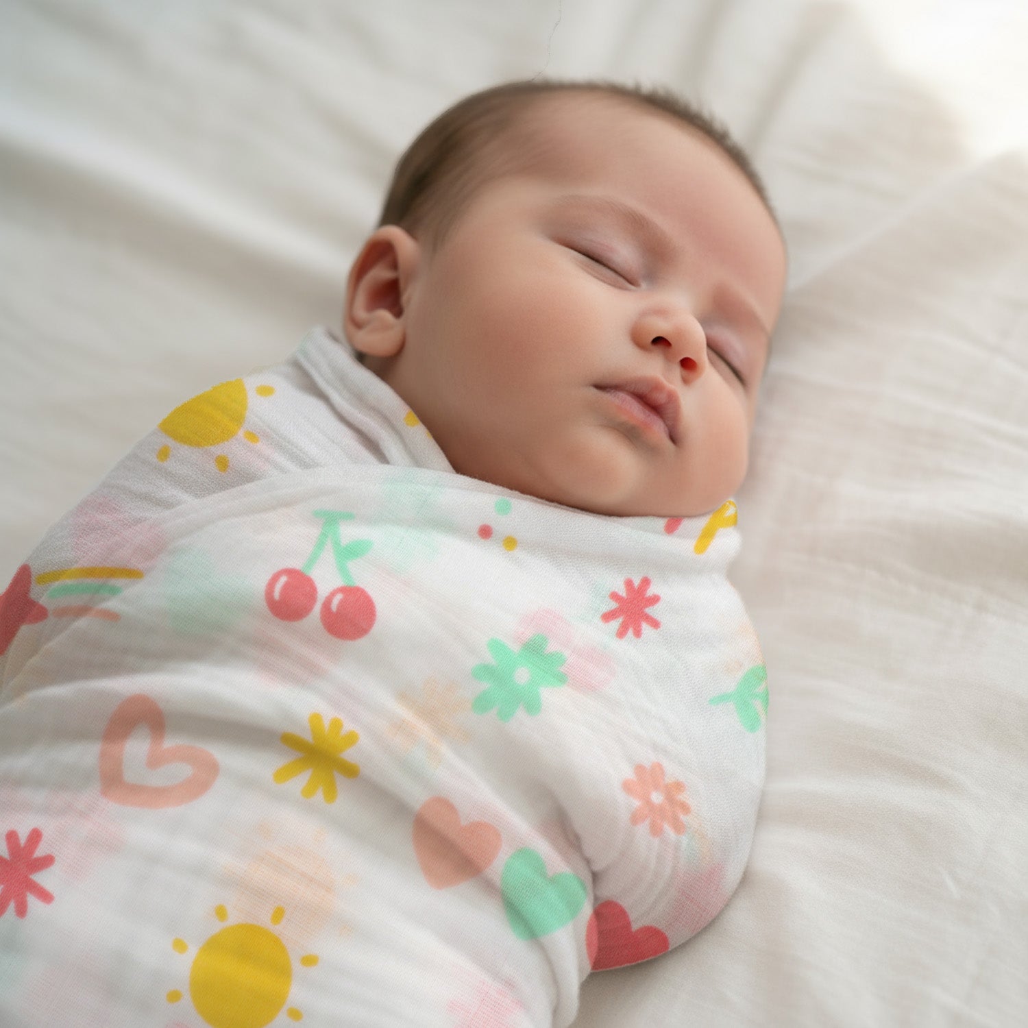 Muslin Swaddle | Single Weave - Cherry