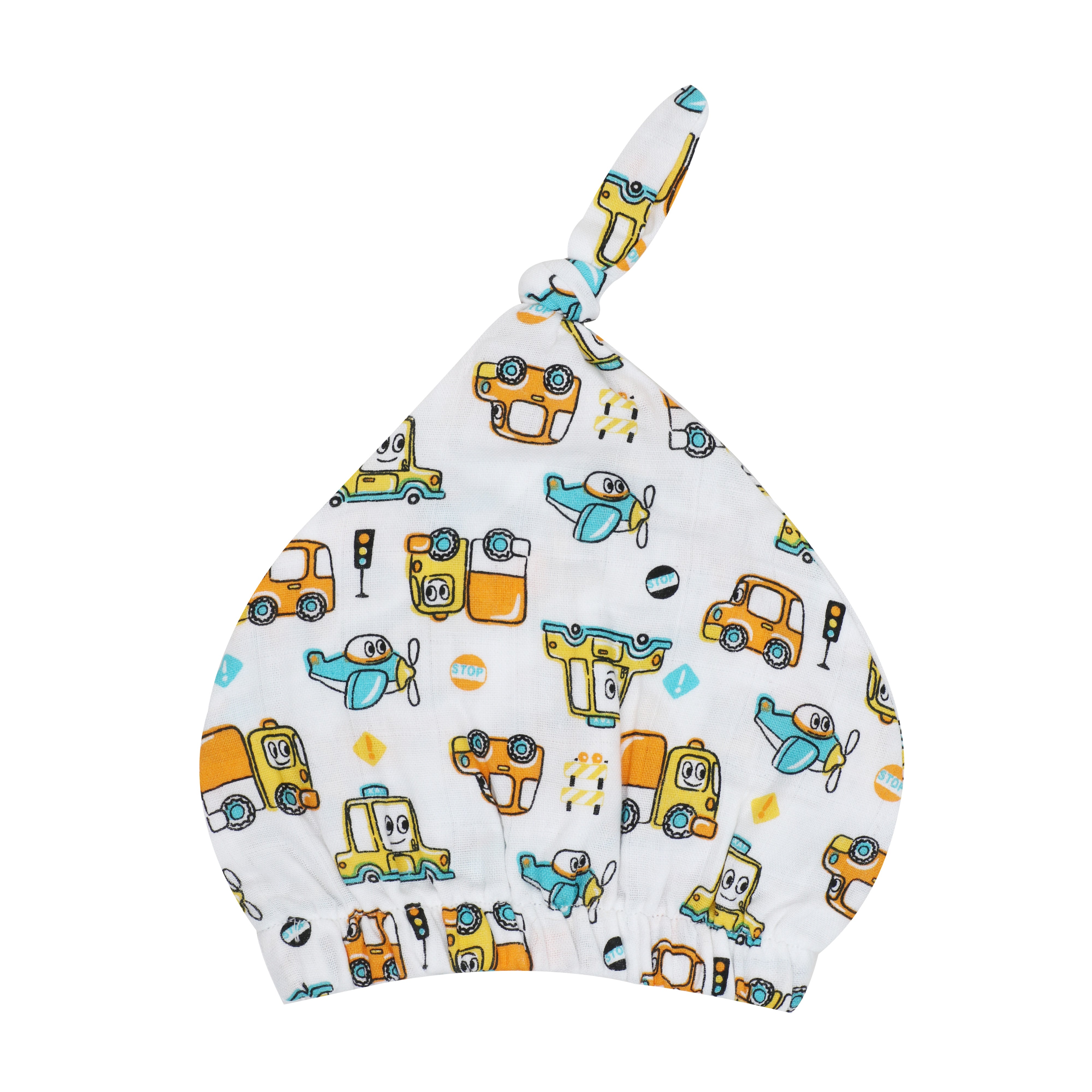Muslin Bodysuit with Cap - Traffic Jam