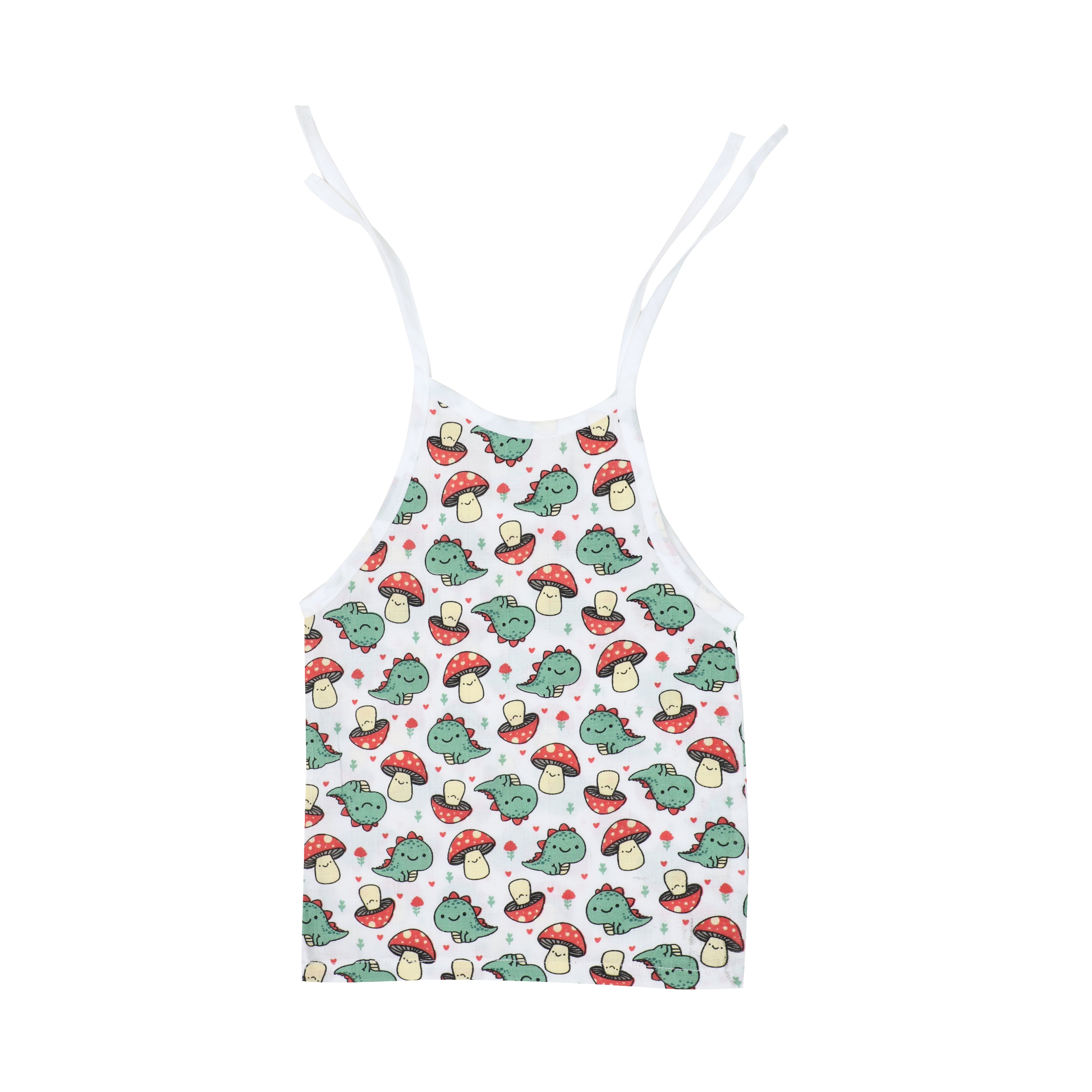Organic Muslin Jabla | Knotted - Dino Shroom