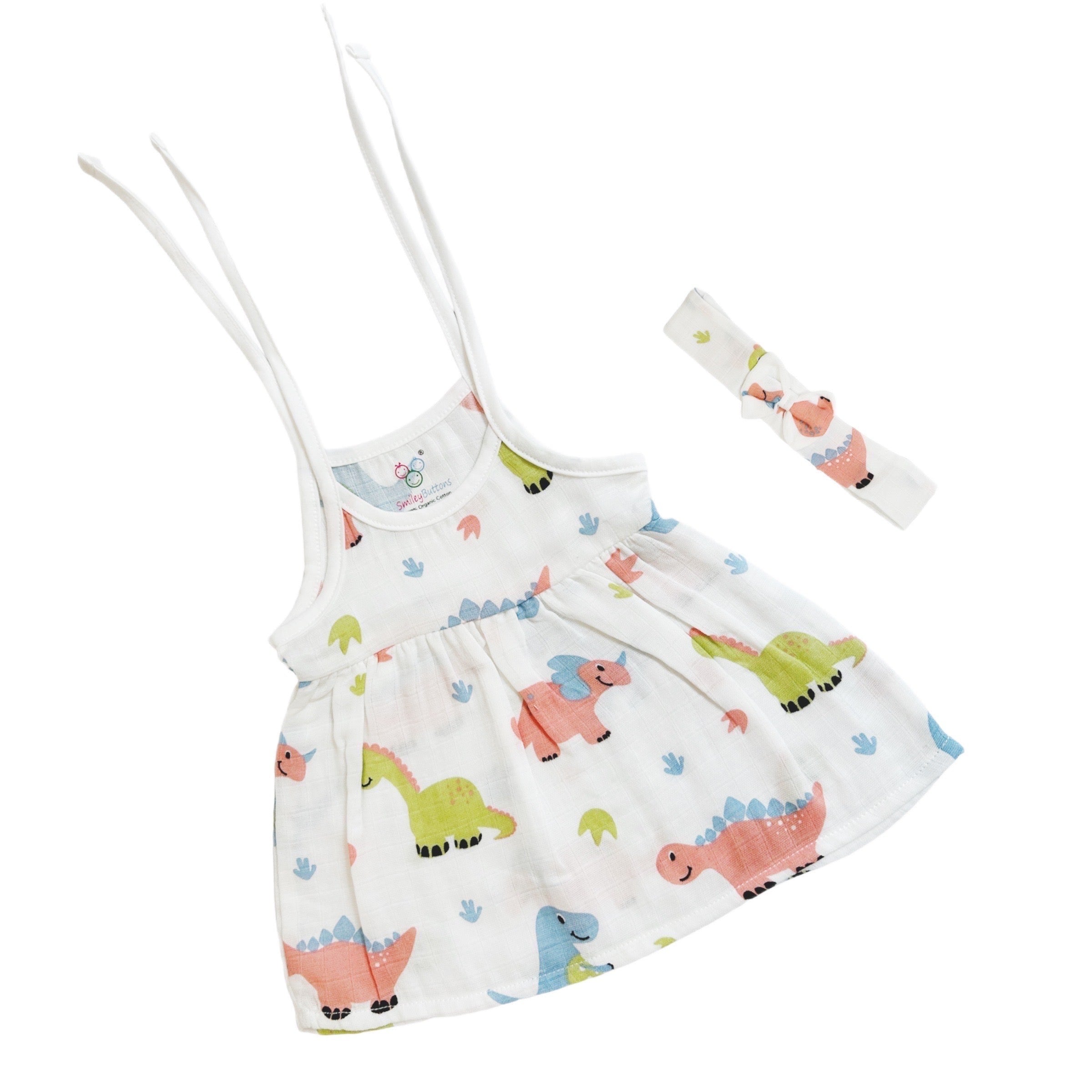 Organic Muslin Frock Jabla With Bow - Pack of 2