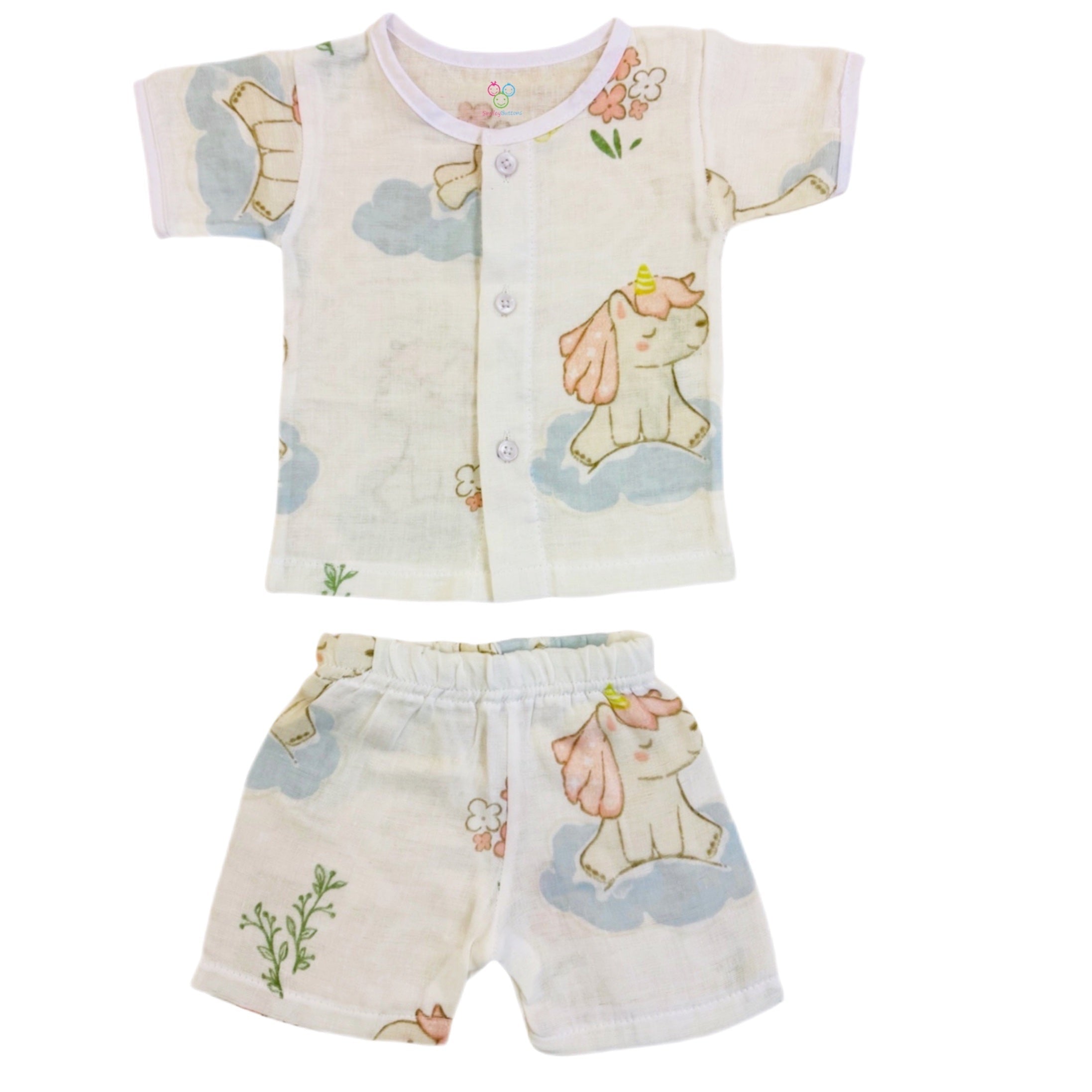 New Muslin Jabla Set - Top & Shorts