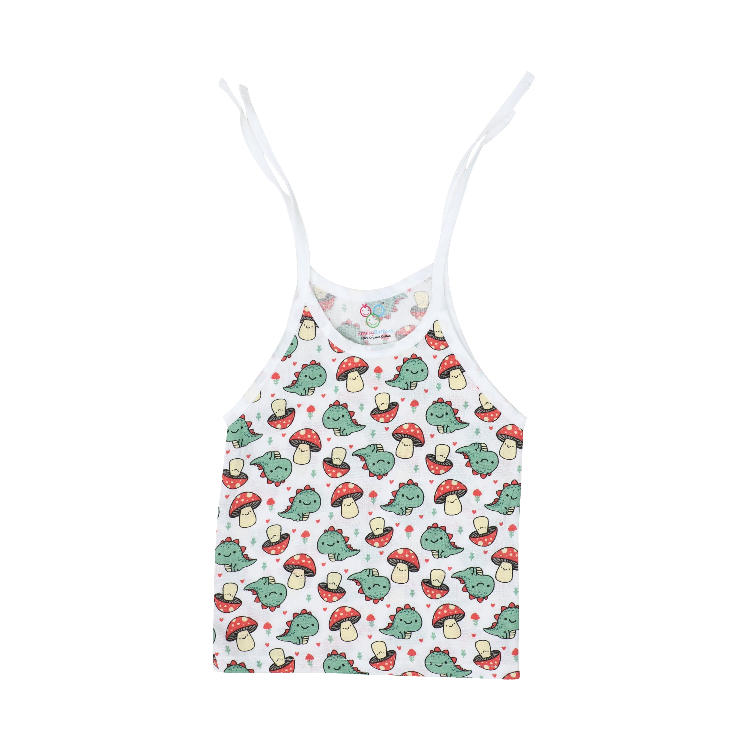 Organic Muslin Jabla | Knotted - Dino Shroom