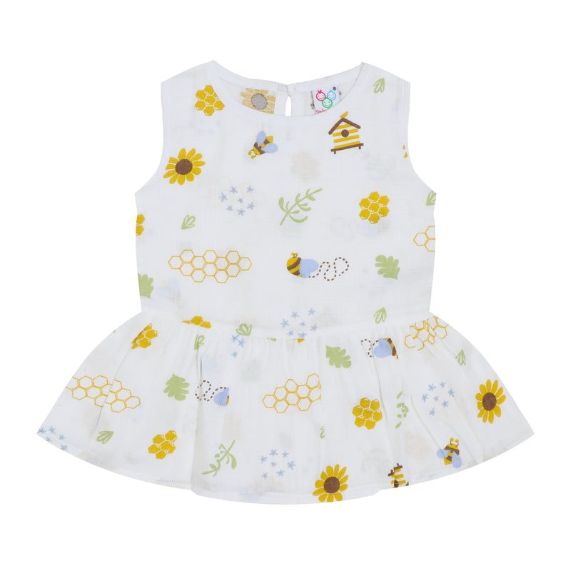 New SALE - Organic Muslin Baby Frock
