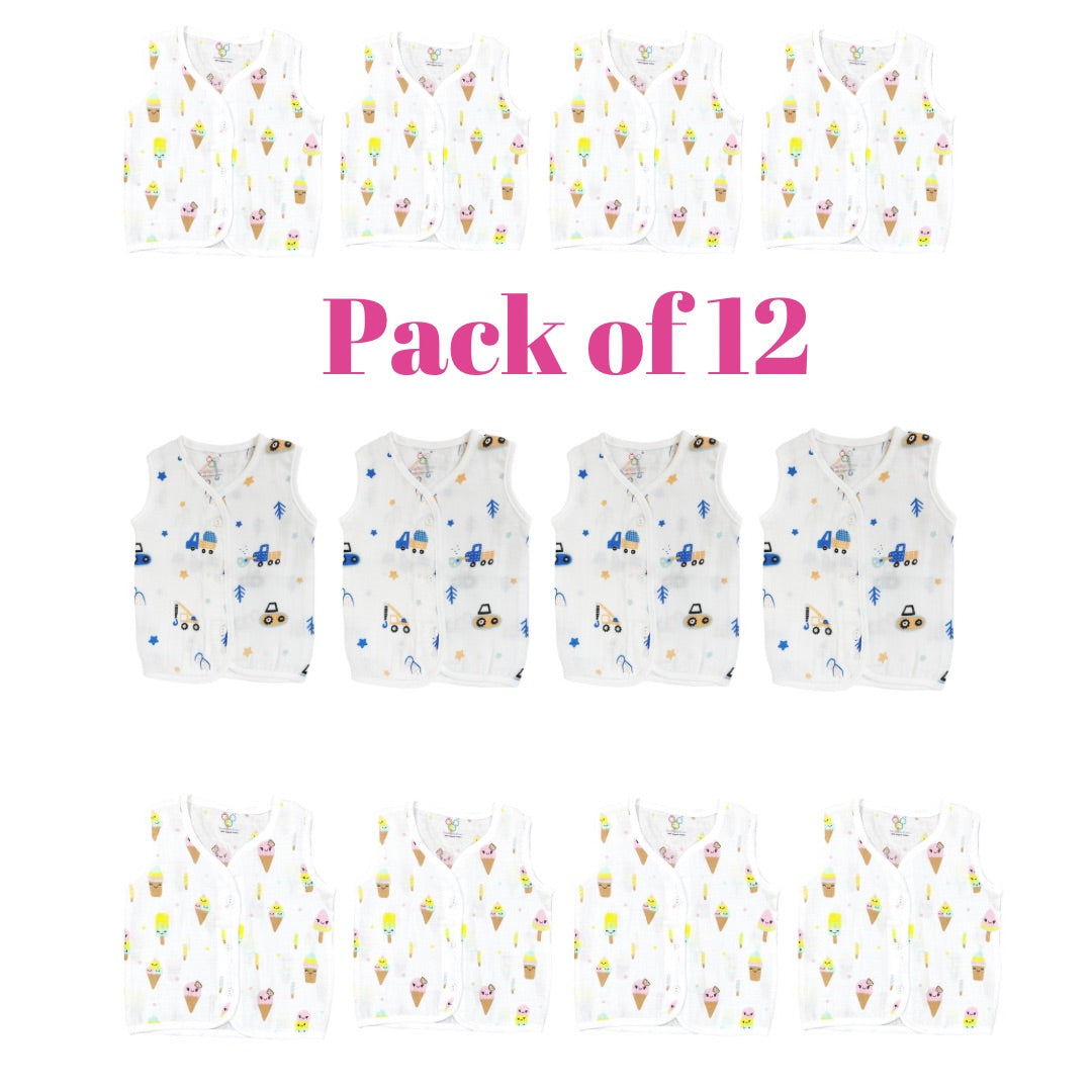 SALE - Organic Muslin Jabla - Pack of 12