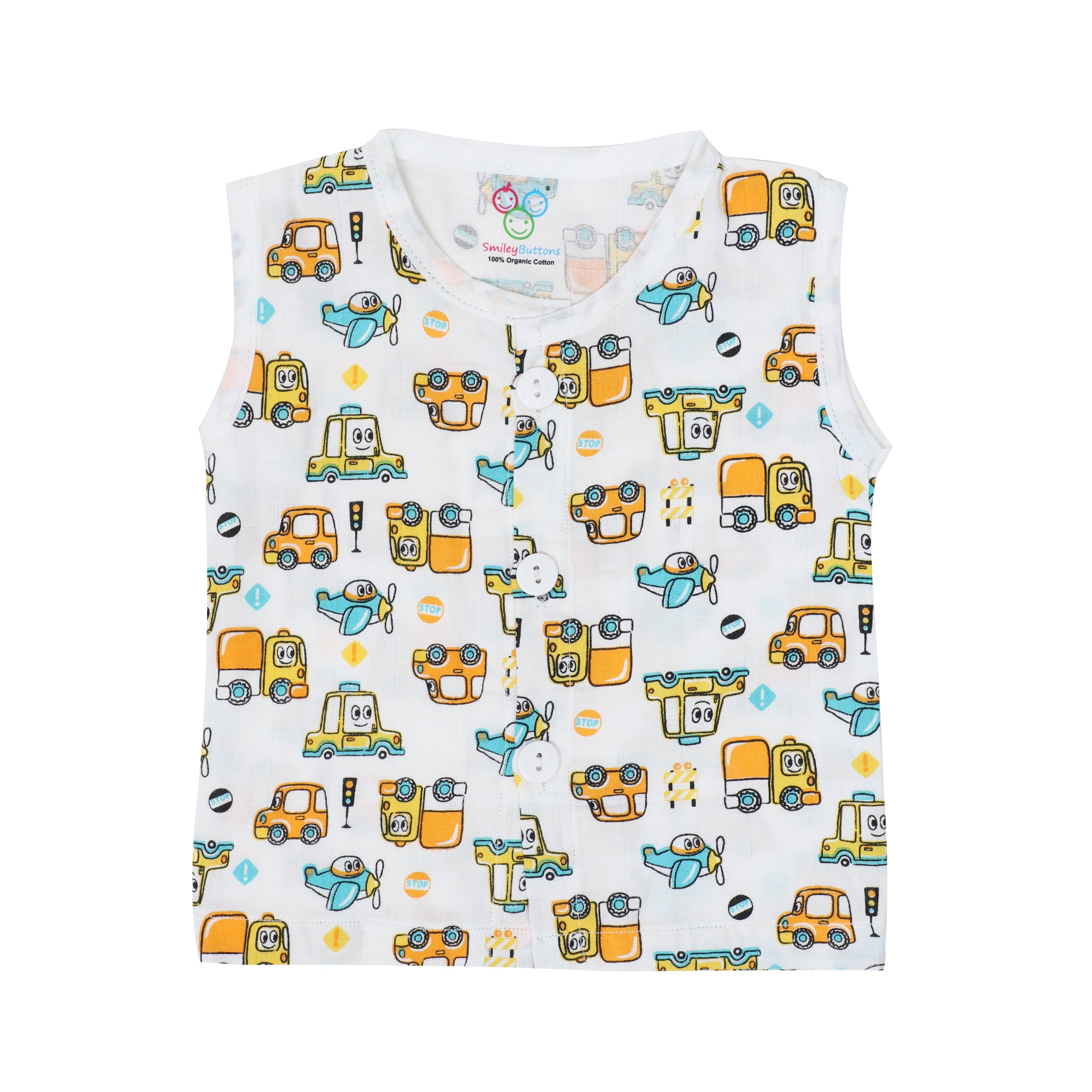 Organic Muslin Jabla - Traffic Jam