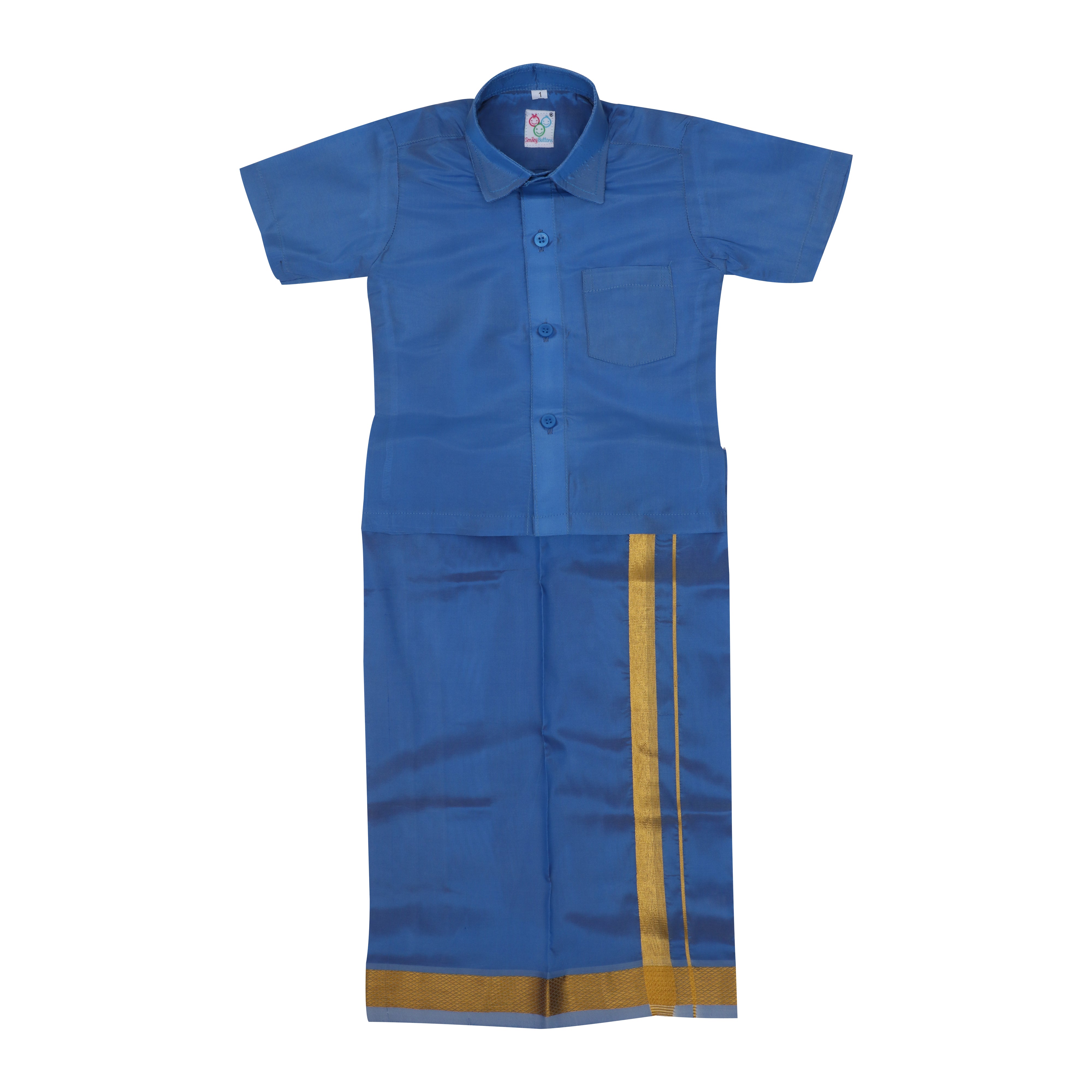 Dhoti Set - Dark Blue