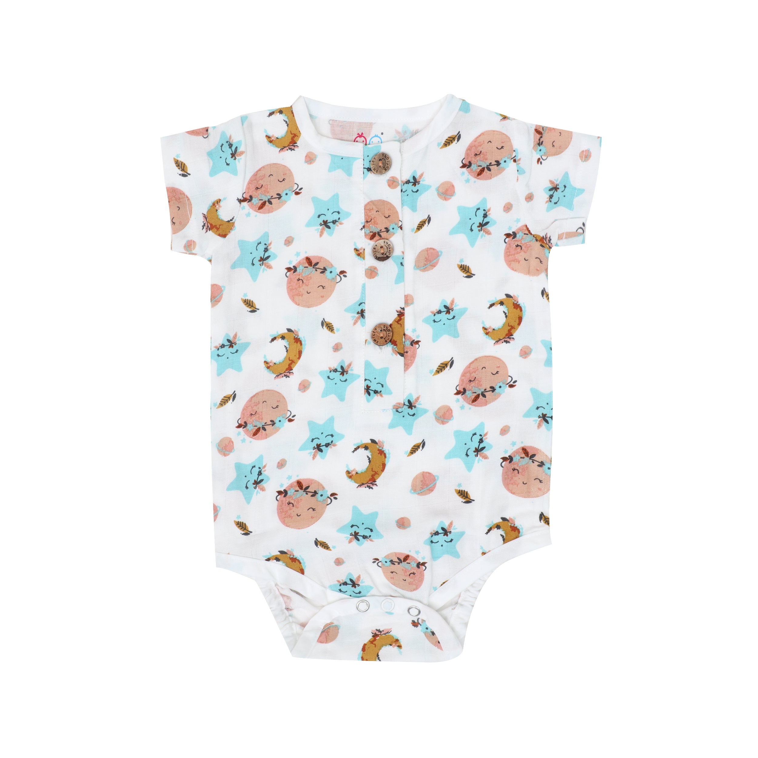 Muslin Bodysuit with Cap - Twinkle Dream