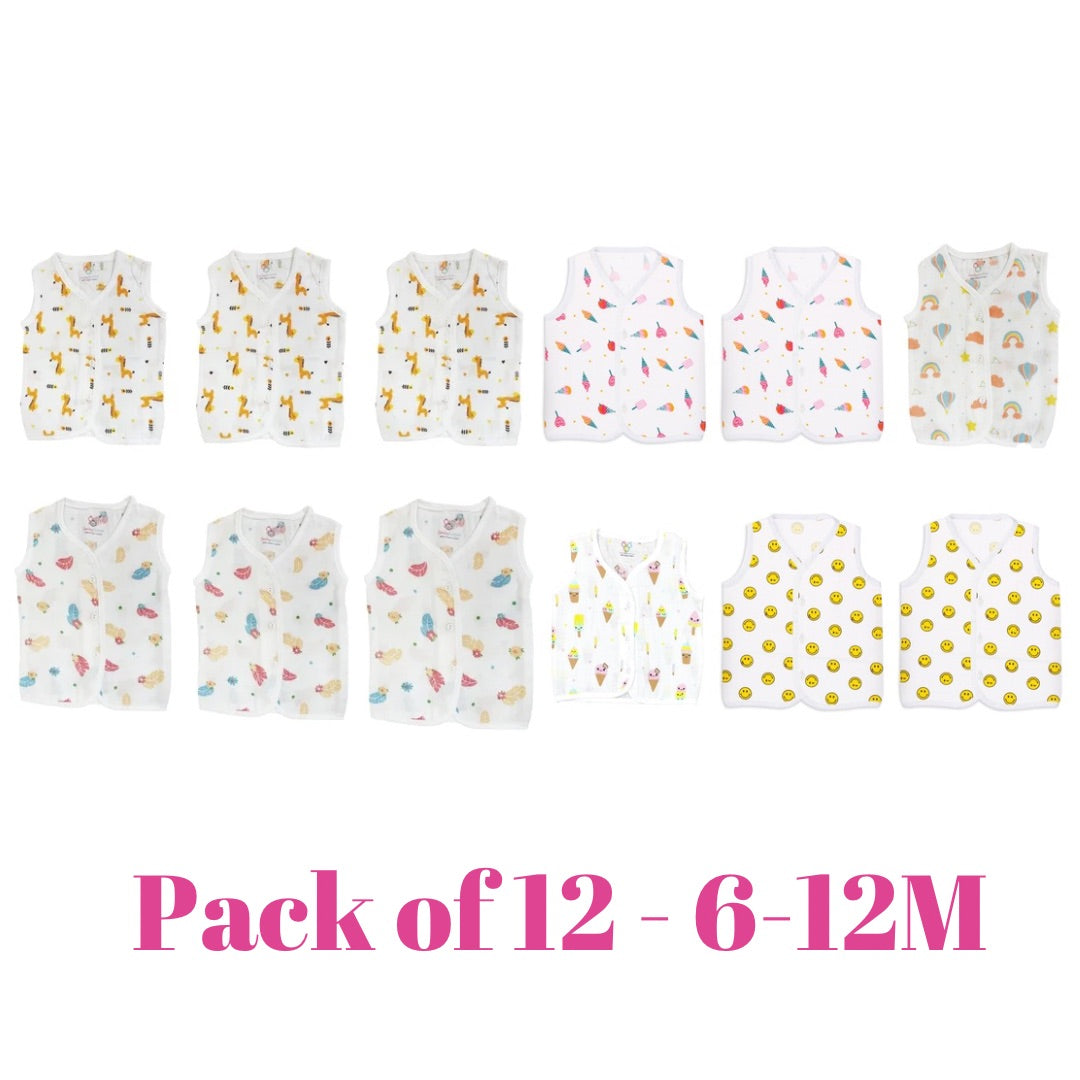 SALE - Organic Muslin Jabla - Pack of 12