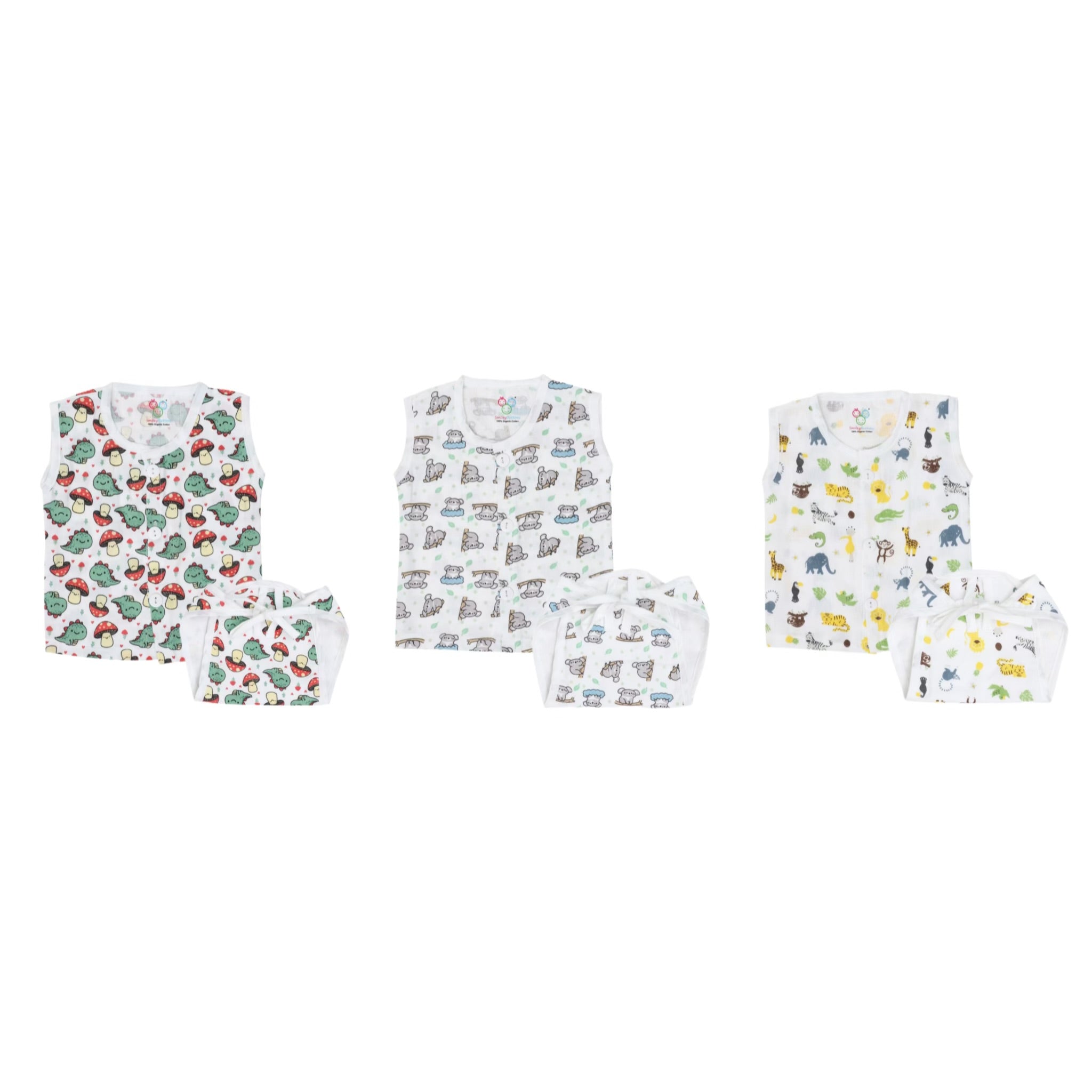 Muslin Jabla & Nappy Combo | 3 Pack