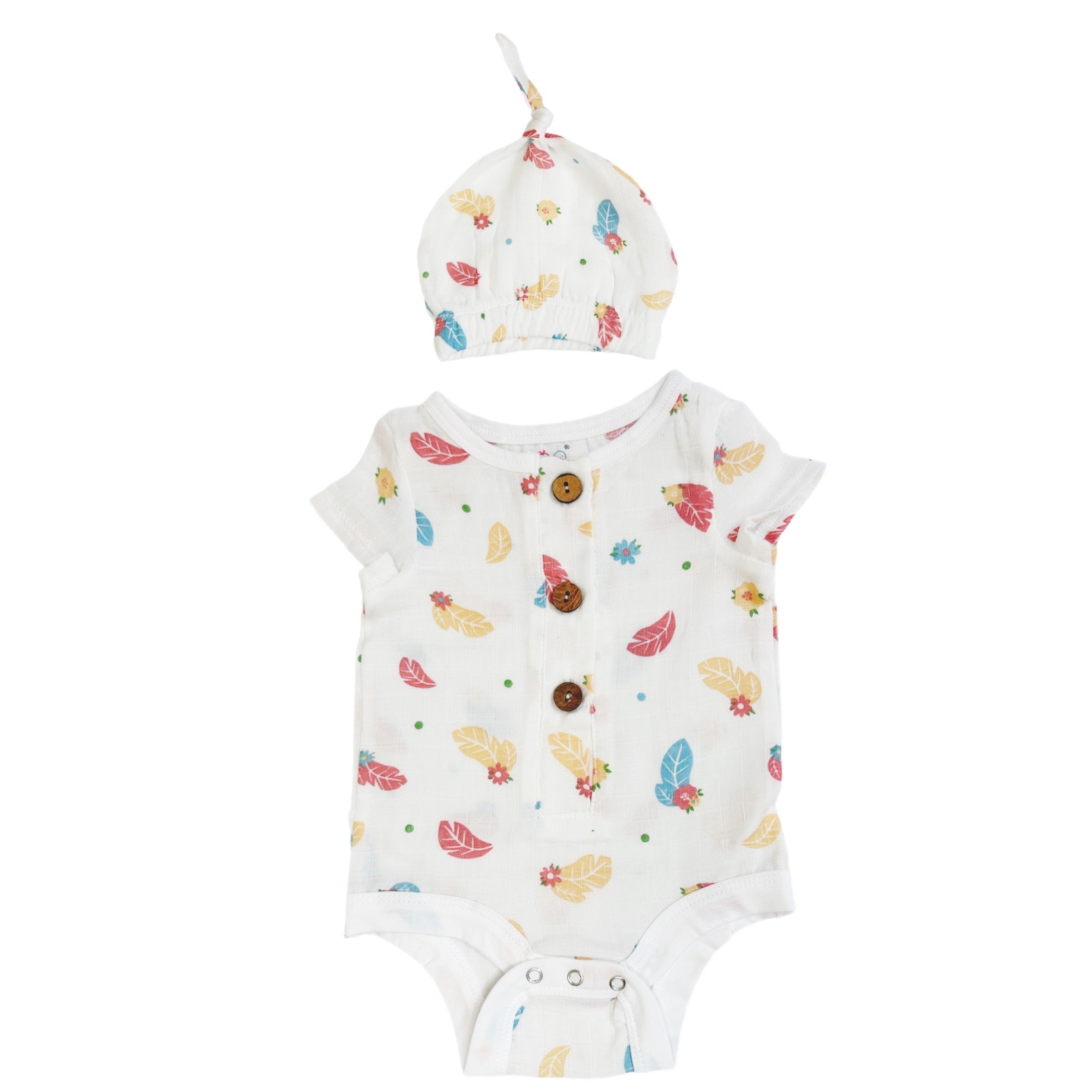 New Muslin Bodysuit & Cap  set