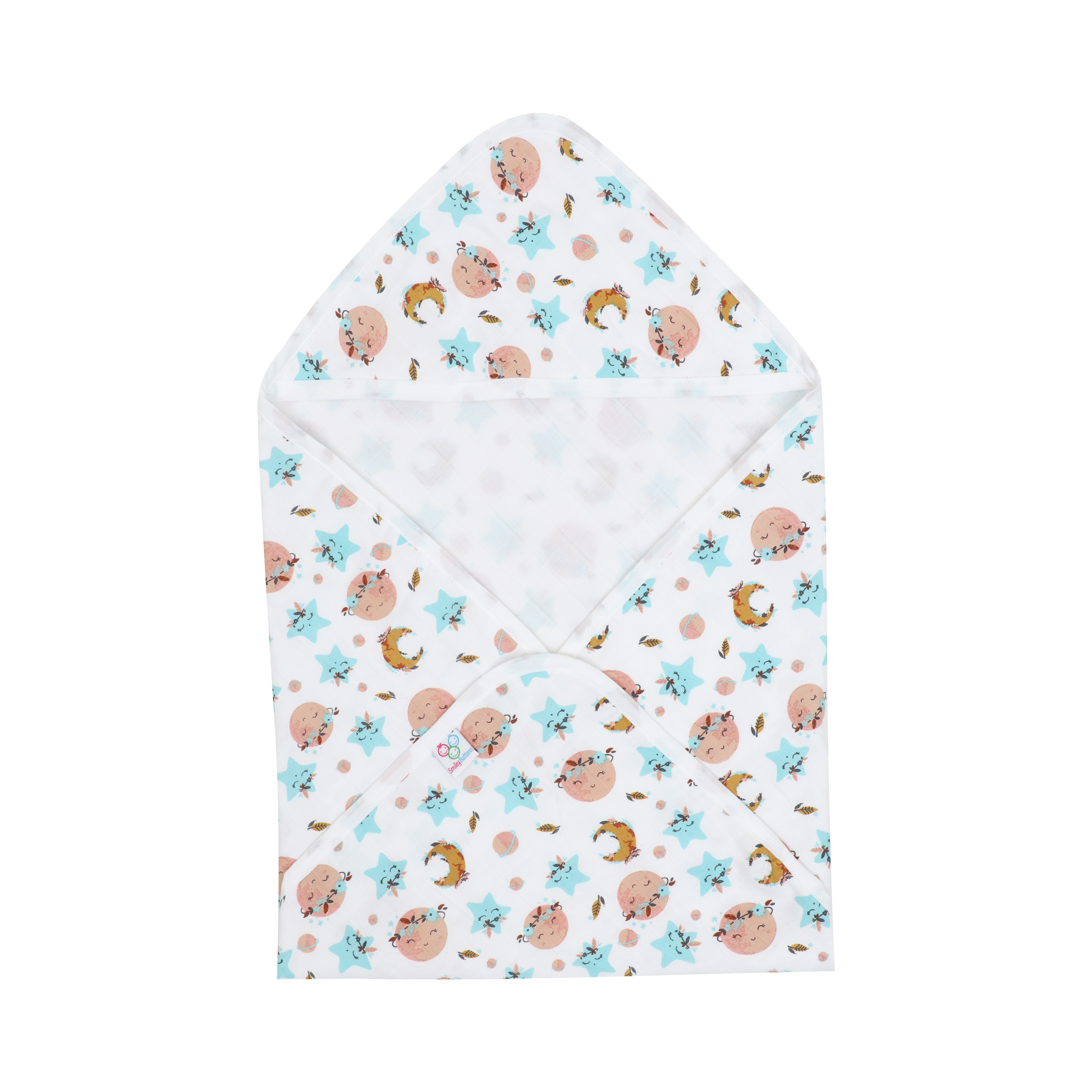 Muslin Hooded Towel | Muslin Wrap - Twinkle Dream