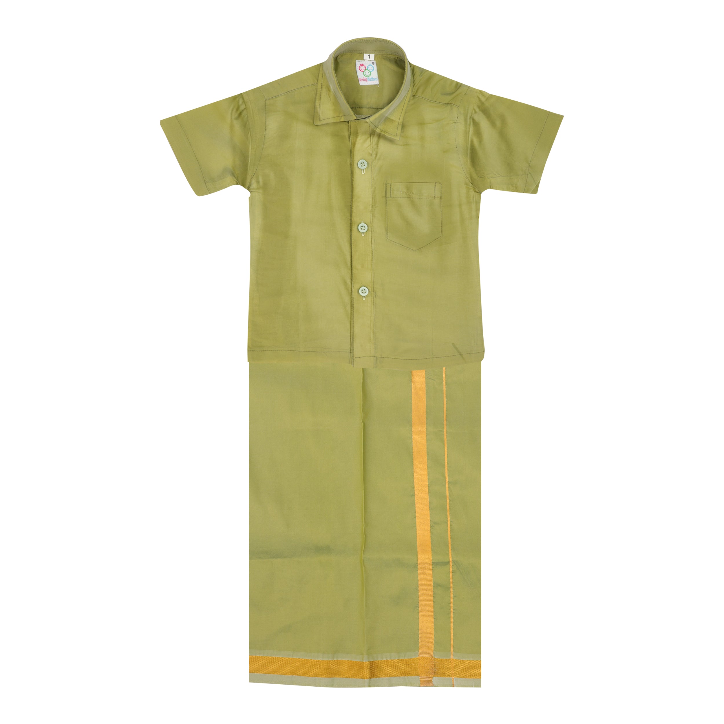Dhoti Set - Forest Green