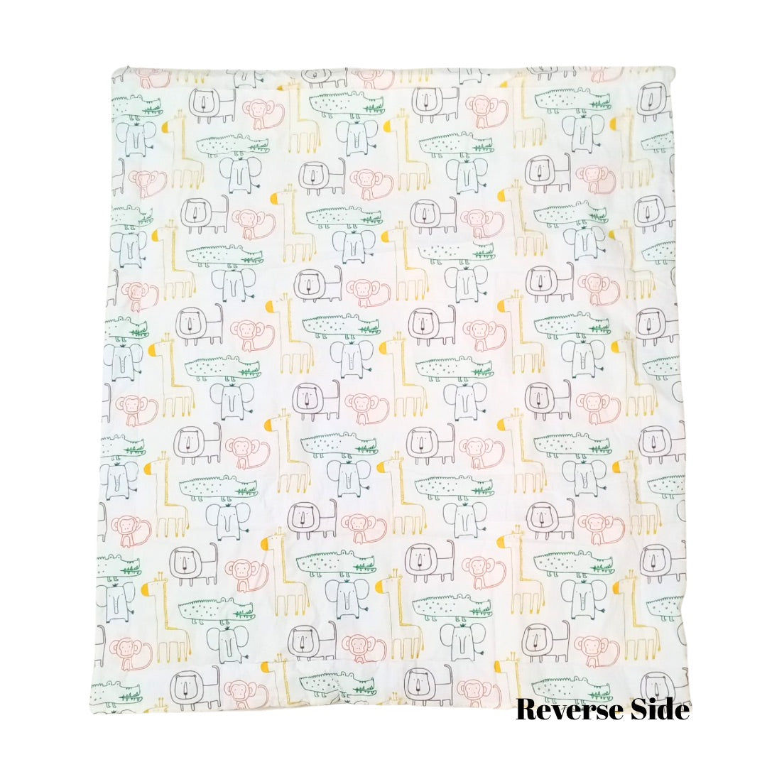 Baby Quilt Reversible - Zoo