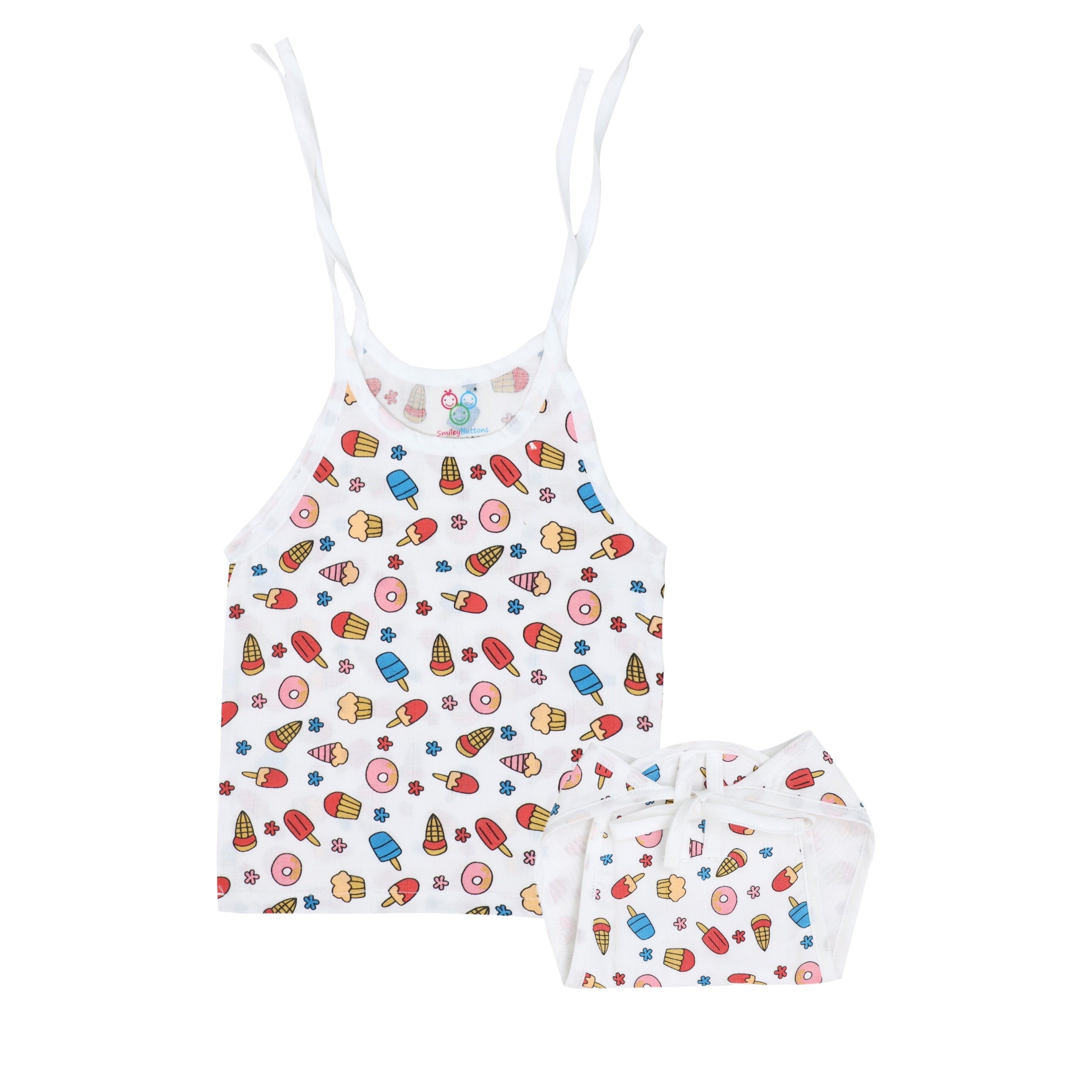 New Muslin Bodysuit with Cap set