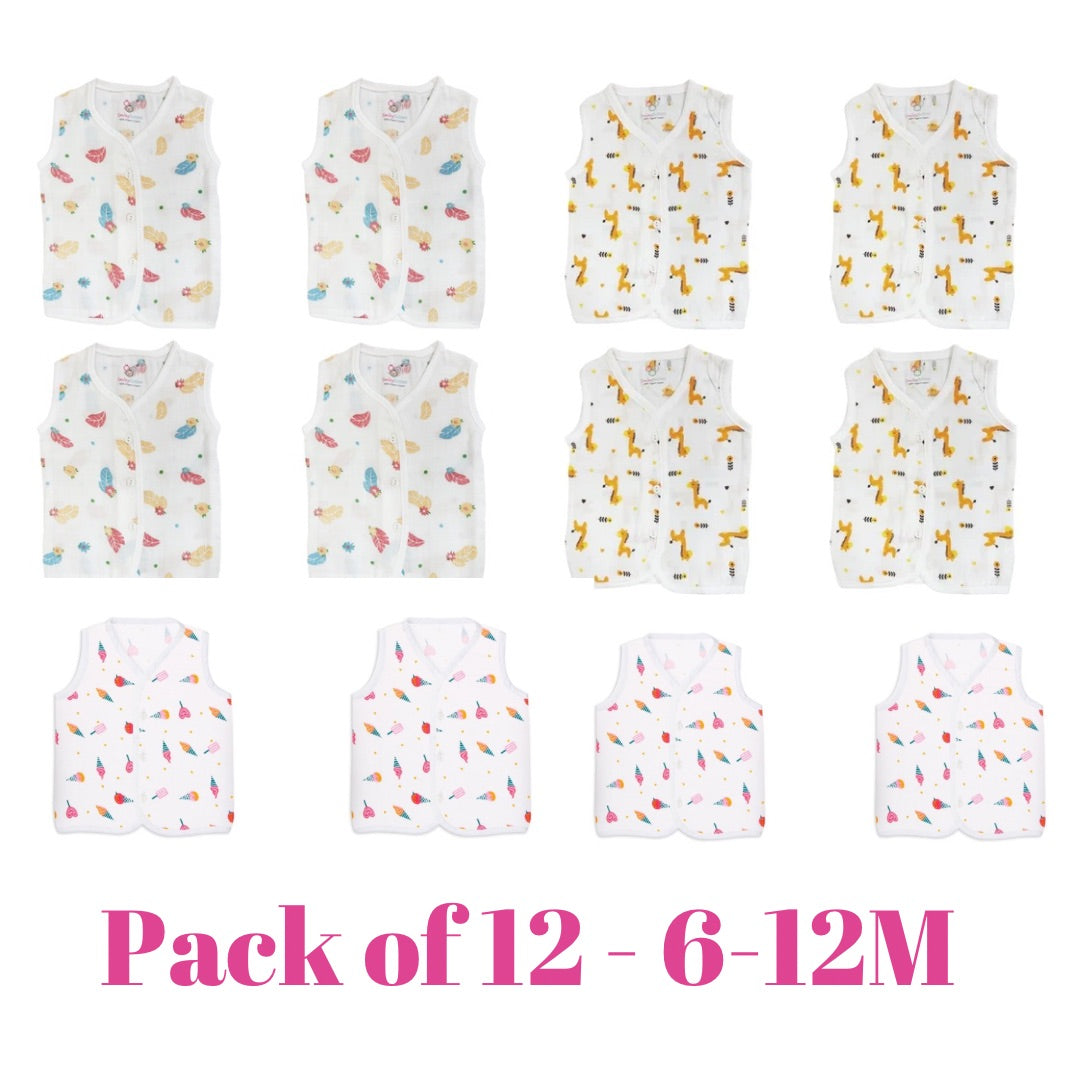 SALE - Organic Muslin Jabla - Pack of 12