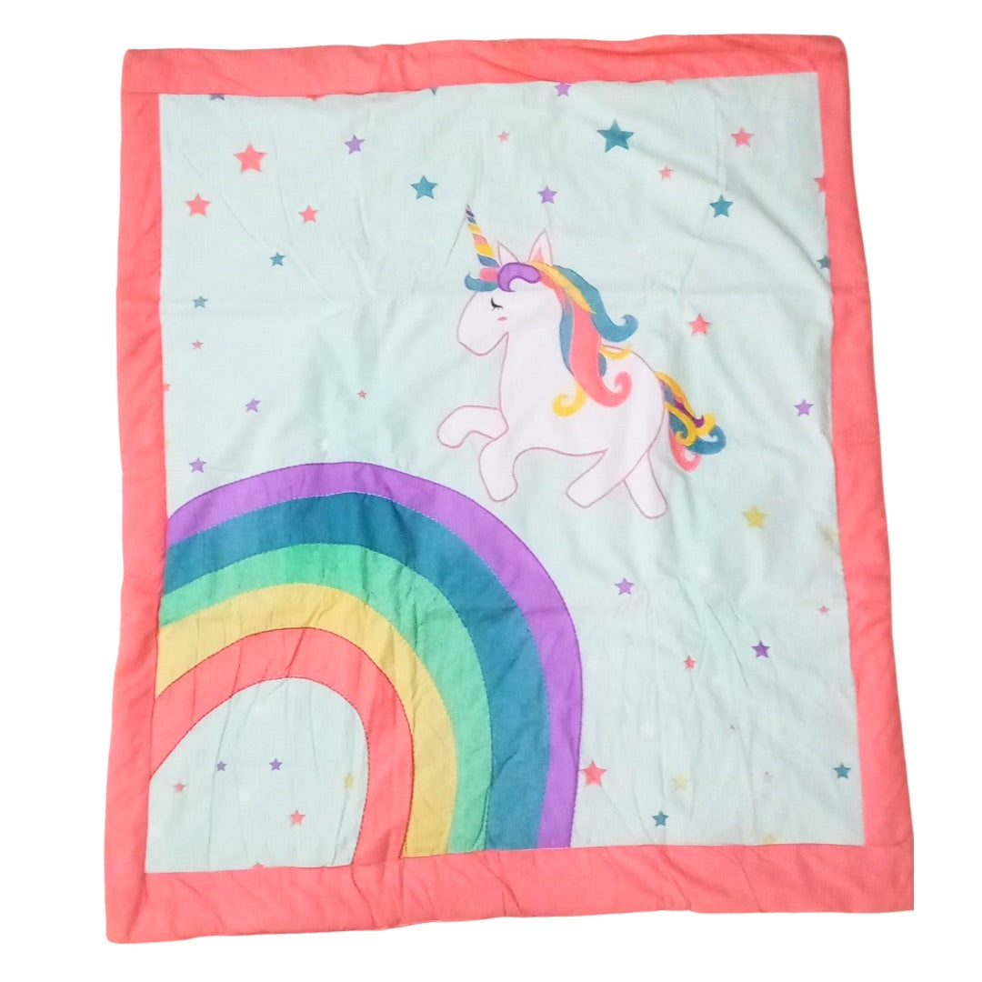 Baby Quilt Reversible - Unicorn