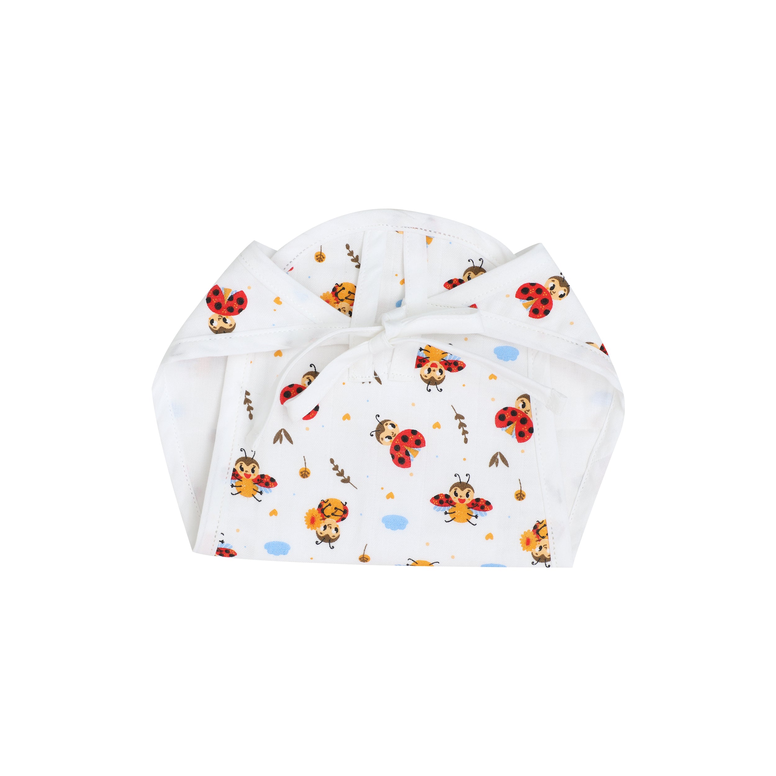 Muslin Jabla & Nappy  - LadyBug Charm
