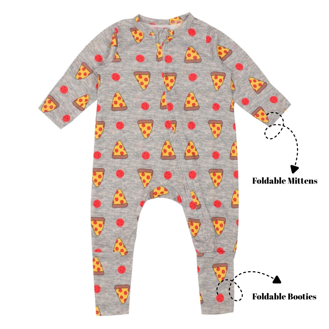 Footie with foldable Mittens & Booties - Cheese