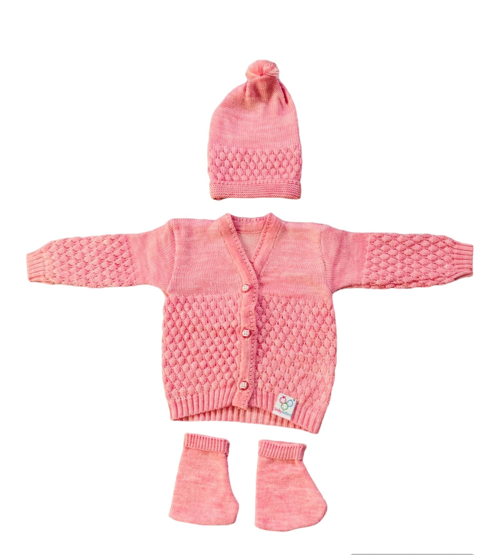 New  Newborn Sweater, Cap and Socks Combo
