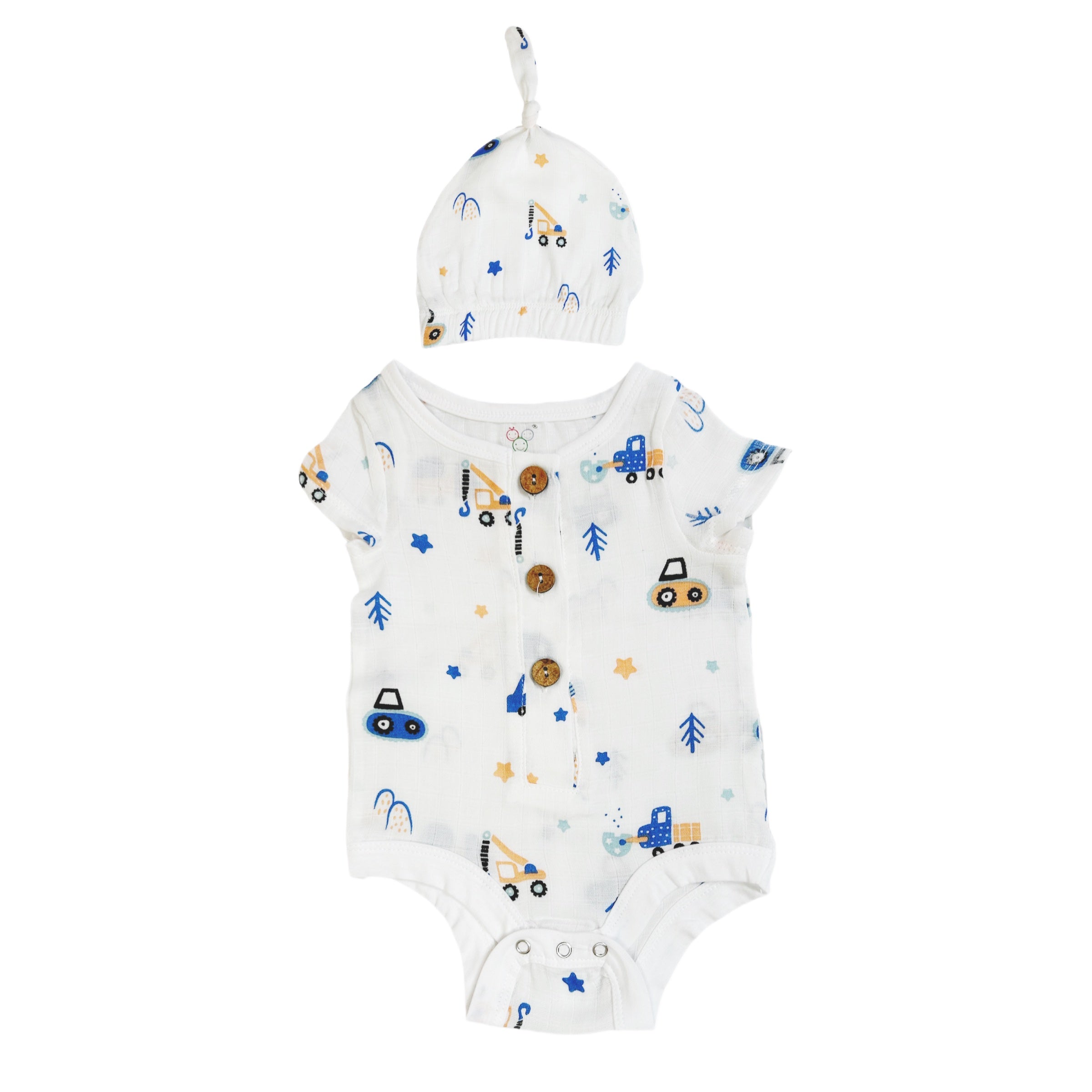 New Muslin Bodysuit & Cap  set