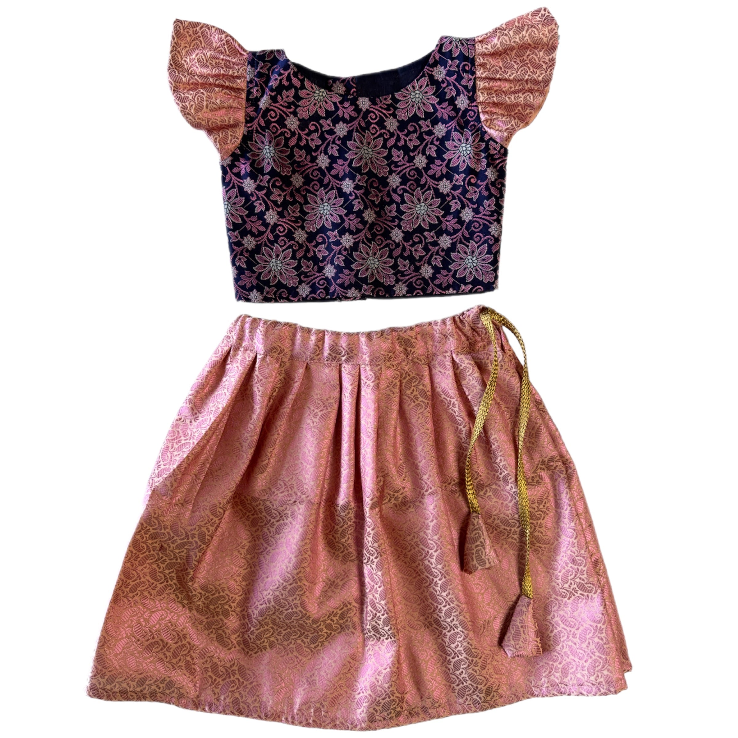 Ethnic Top & Skirt - Pink