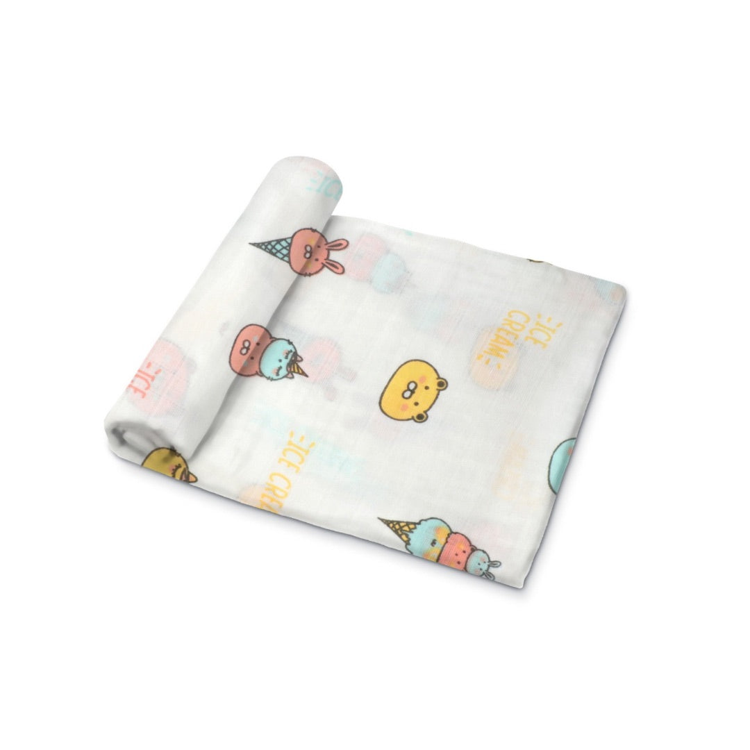 Muslin Swaddle | Single Weave - Cartoon