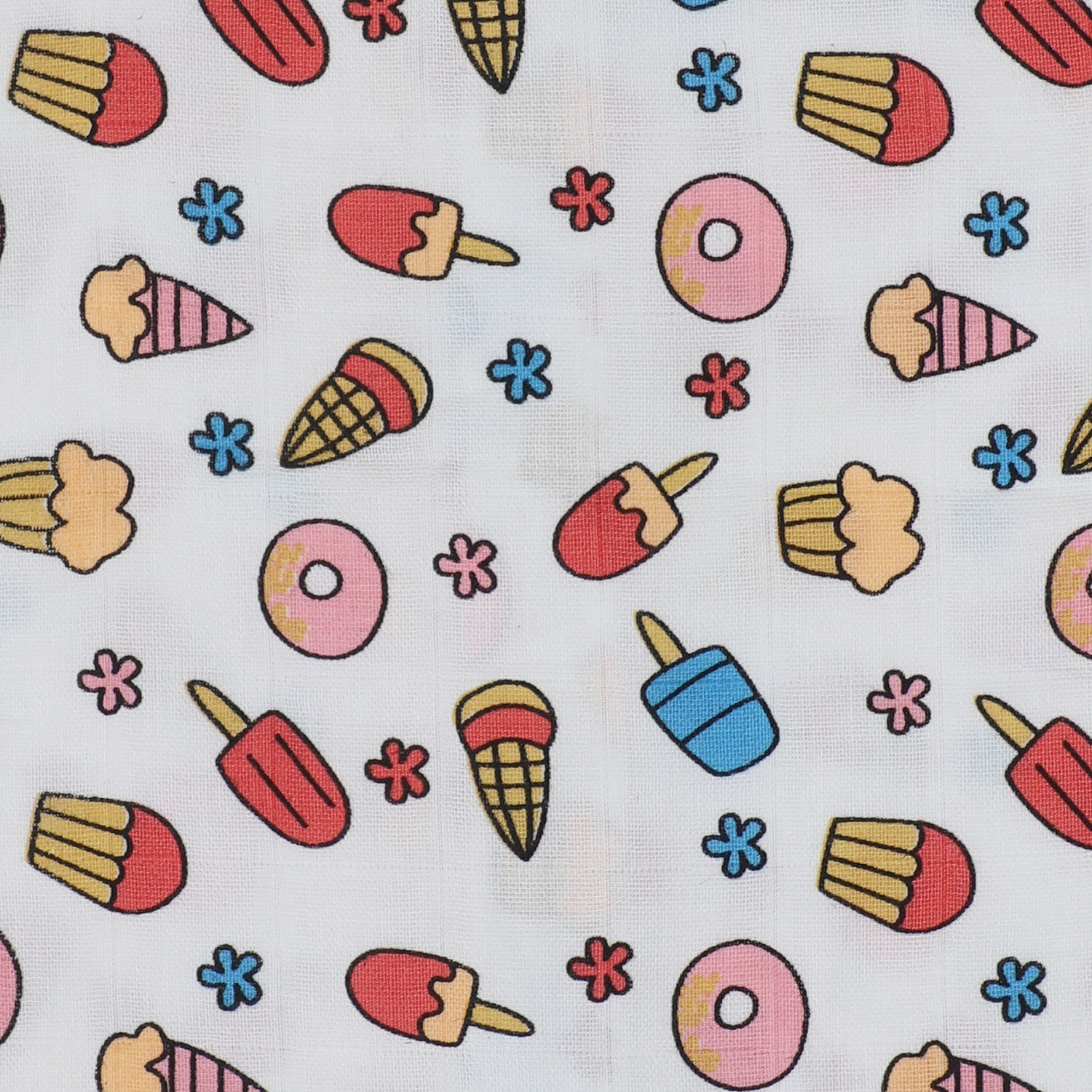 Muslin Frock Jabla With Bow - Sundae Swirl