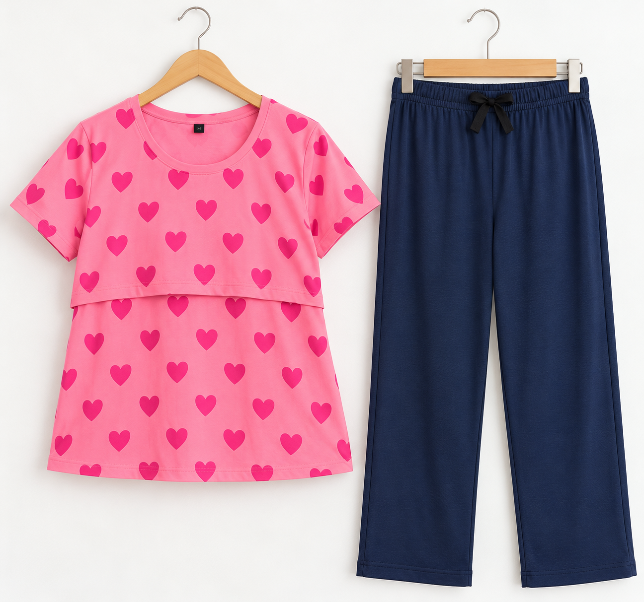 Feeding tshirt with pallazo pant - Heart