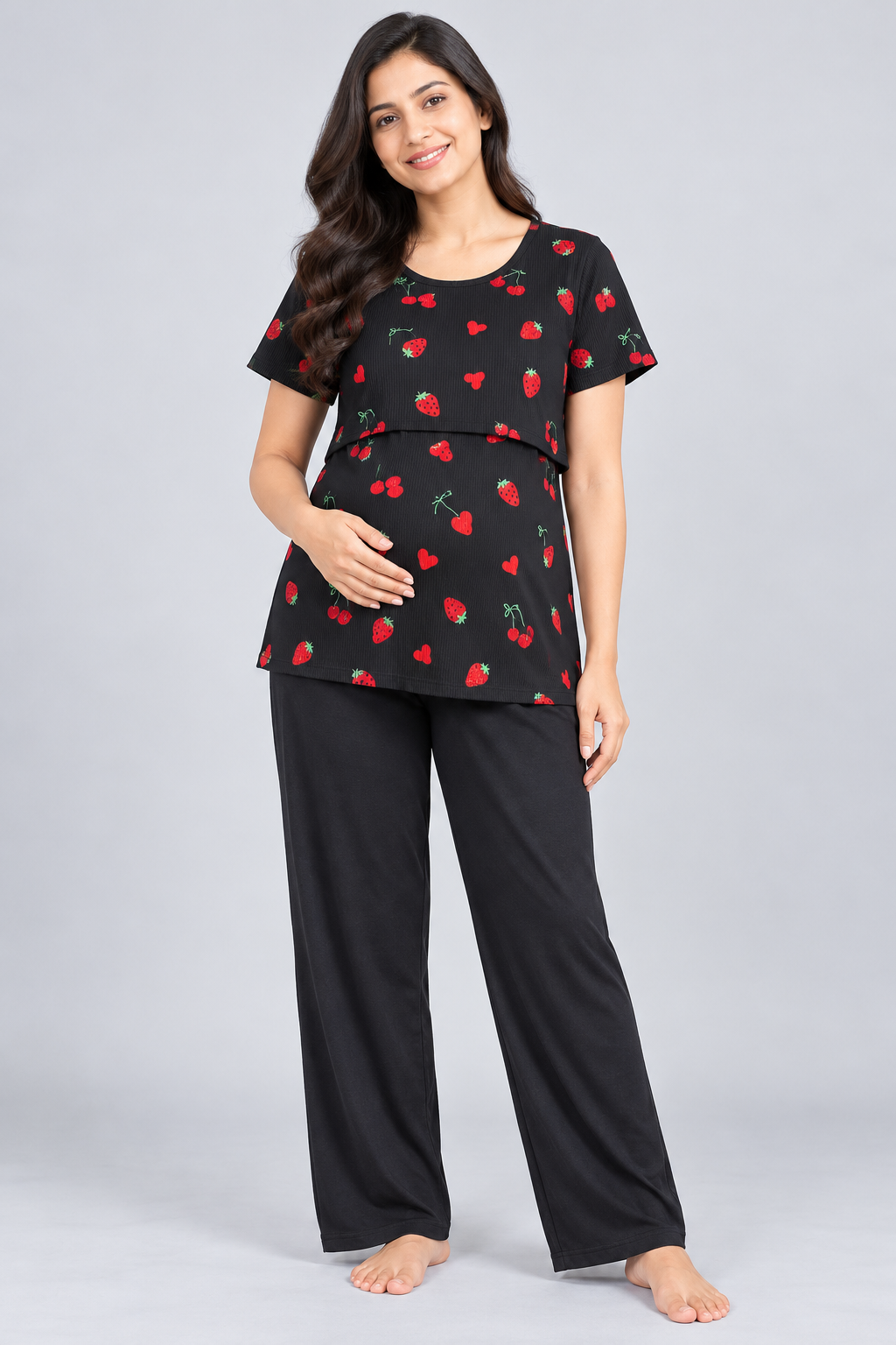 Feeding tshirt with pallazo pant