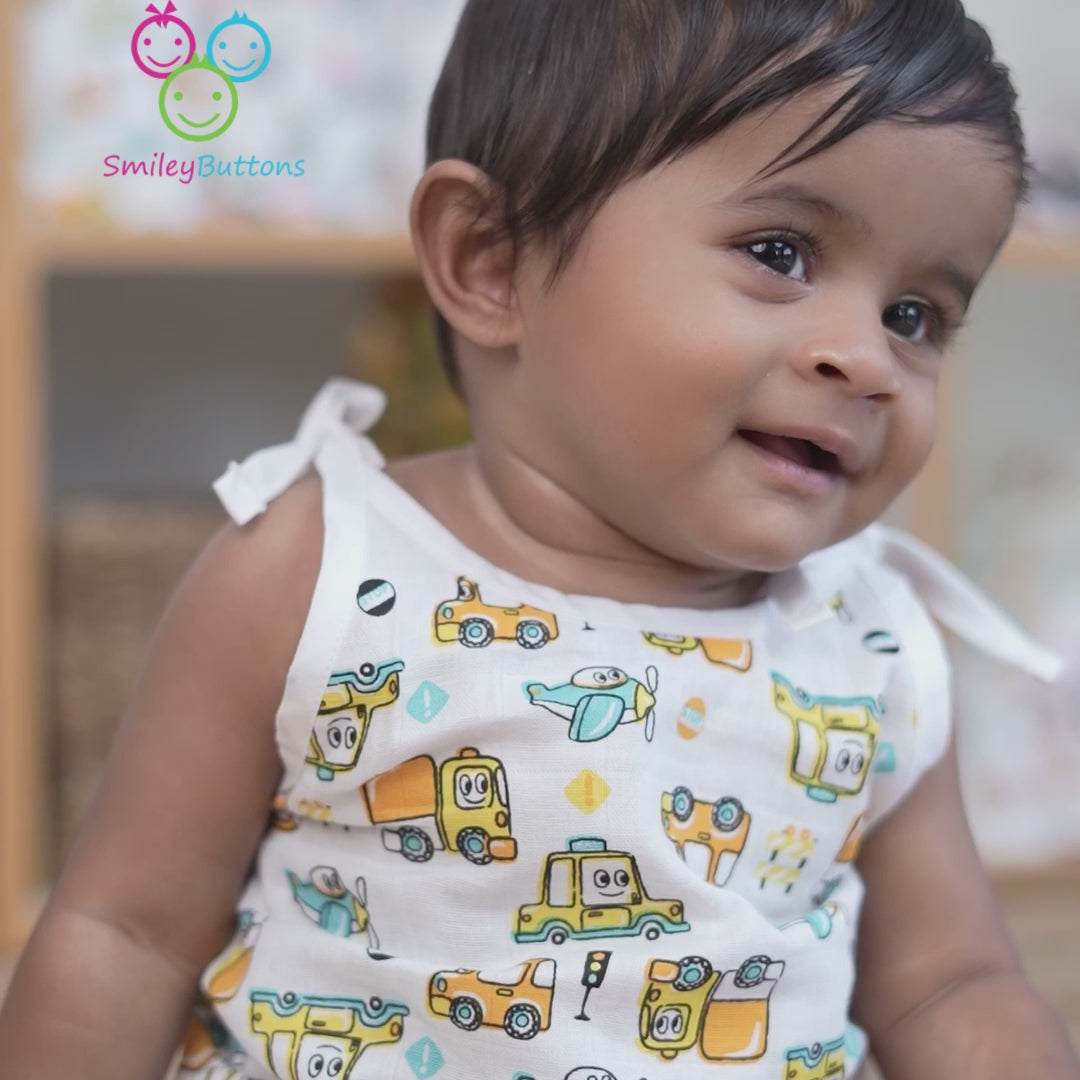 Muslin Jabla & Nappy  - Traffic Jam