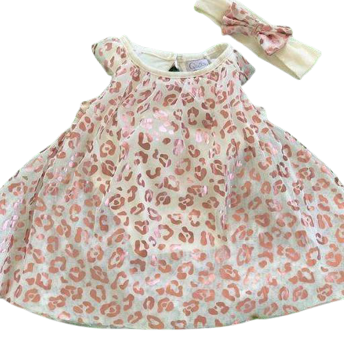 Glitter Frock with HeadBand - Cheetah | Cheetah Glitter Frock with HeadBand