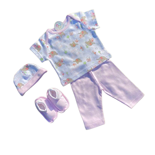 Newborn Winter Set - Unisex - Pink | Winter Clothing Combor for Newborn Baby Girl & Boy