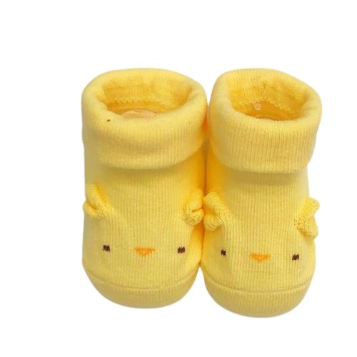 Baby Socks - Yellow Ear | Socks For 0-6 Months Baby Boy | Smiley Buttons