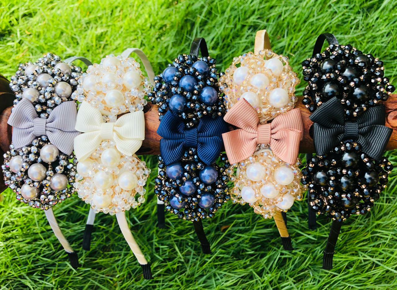 Headband - Pearl | Buy Colourful Headbands for Infant & Toddler Girls | Smiley Buttons