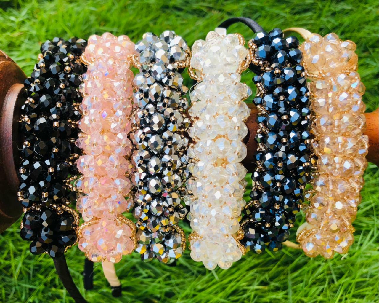 Headband - One Side Sequence | Buy Best Headbands for Infant Baby Girl | Smiley Buttons