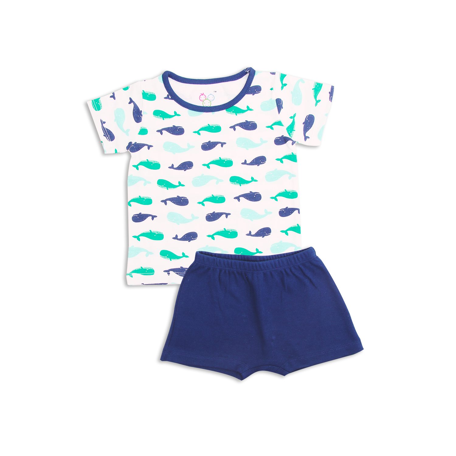 T-Shirt & Shorts - Shark | Buy Cute T Shirt & Short Combo for Infant Baby Boy | Smiley Buttons