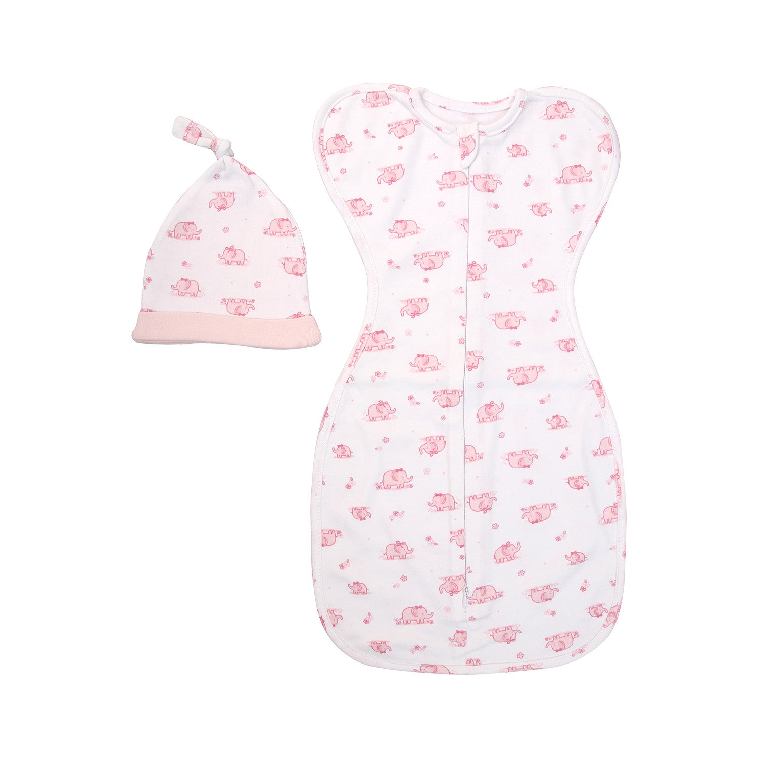 Sleeping Pod & Cap - Elephant | Sleeping Pod With Cap For Newborn Baby Boy | Smiley Buttons