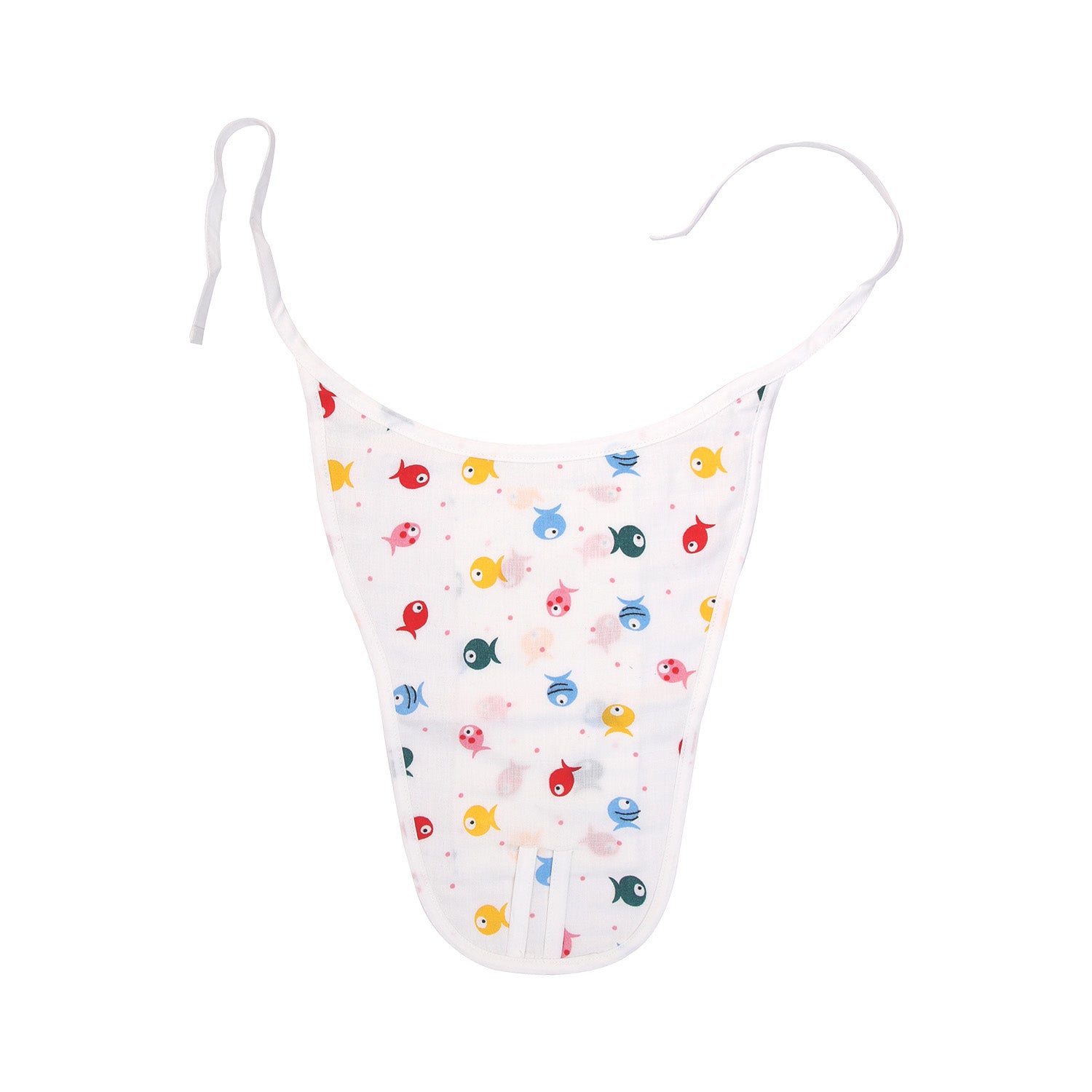 Organic Muslin Nappy - Fish | Reusable & Washable Muslin Nappy For Newborn Baby  | Smiley Buttons