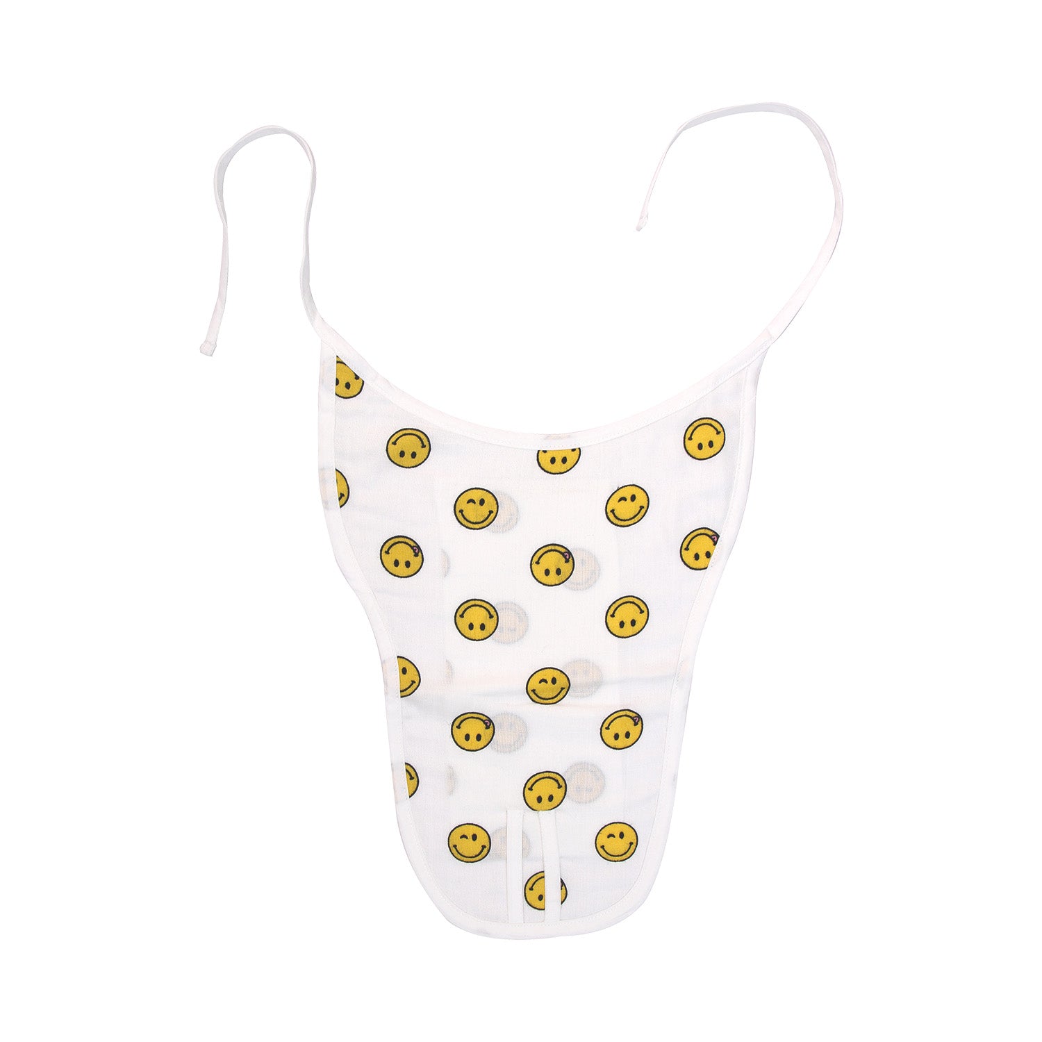 Organic Muslin Nappy - Smiley | Organic Cloth Diaper For Newborn Baby Boy & Girl | Smiley Buttons