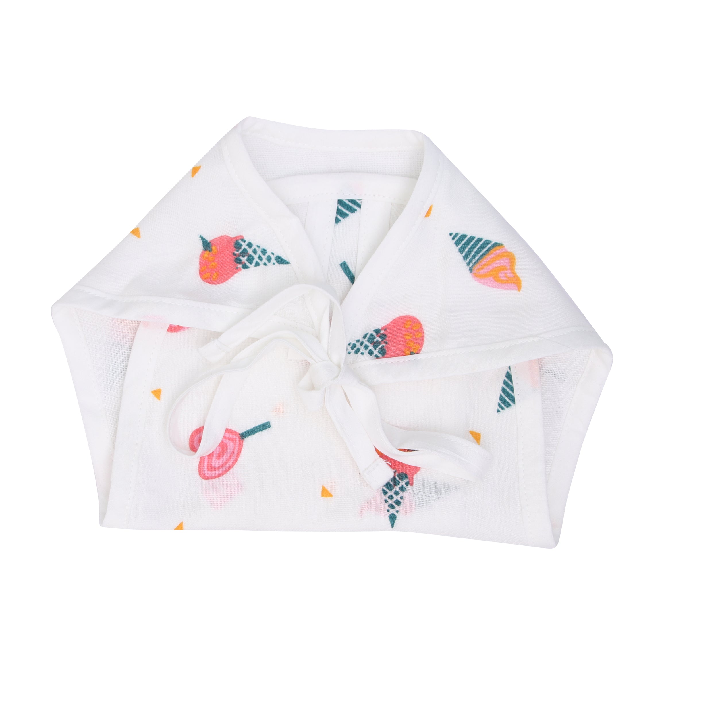 Organic Muslin Nappy - Lollipop | Organic Cotton Nappy & Diaper For 0-6 Old Newborn Baby |Smiley Buttons