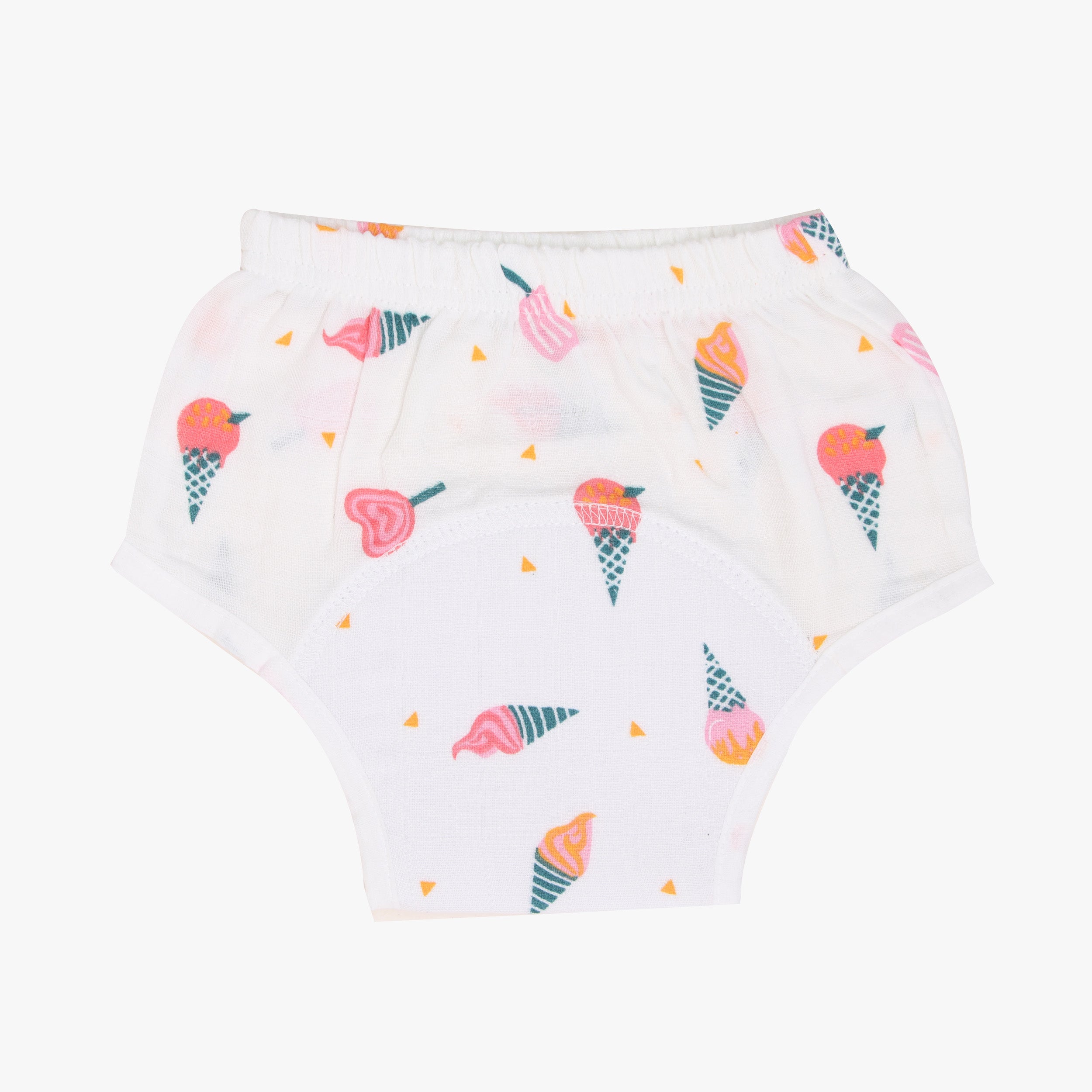 Organic Muslin Training Pants - Pack of 4 | Buy Soft Cotton Nappy For Newborn Baby Boy & Girl | Smiley Buttons