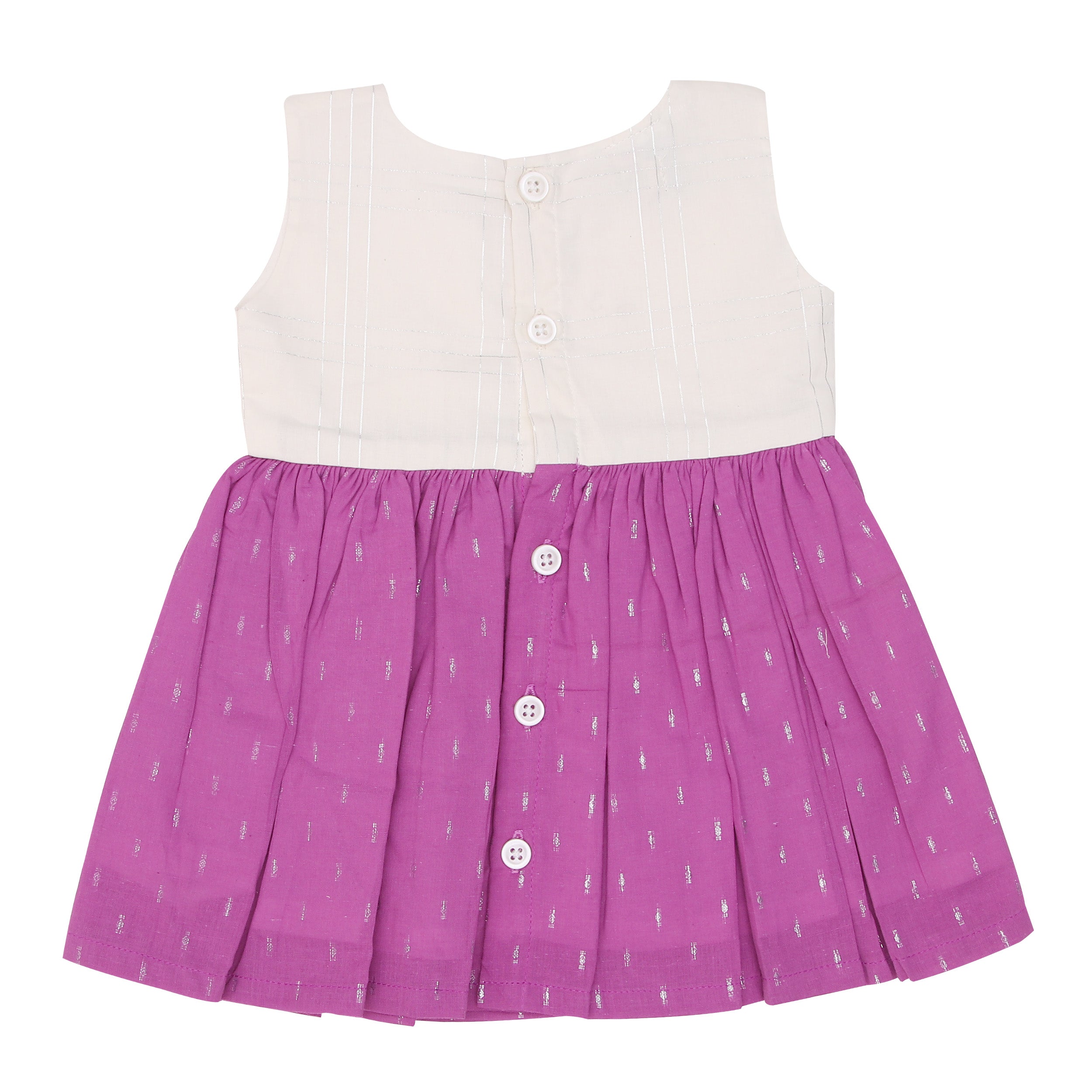 Frock - Purple | Buy Comfortable Baby Frocks For Newborn Baby Girl | Smiley Buttons