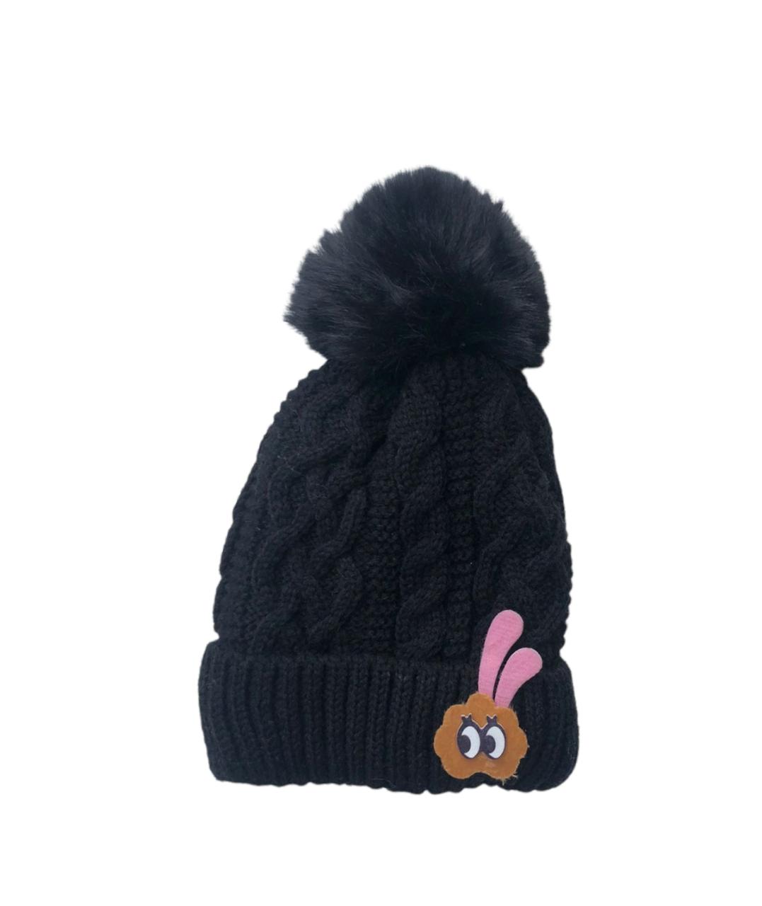 Woolen Cap - Bunny Black | Buy Woolen Caps for Infant Babies Online in India at Best Prices