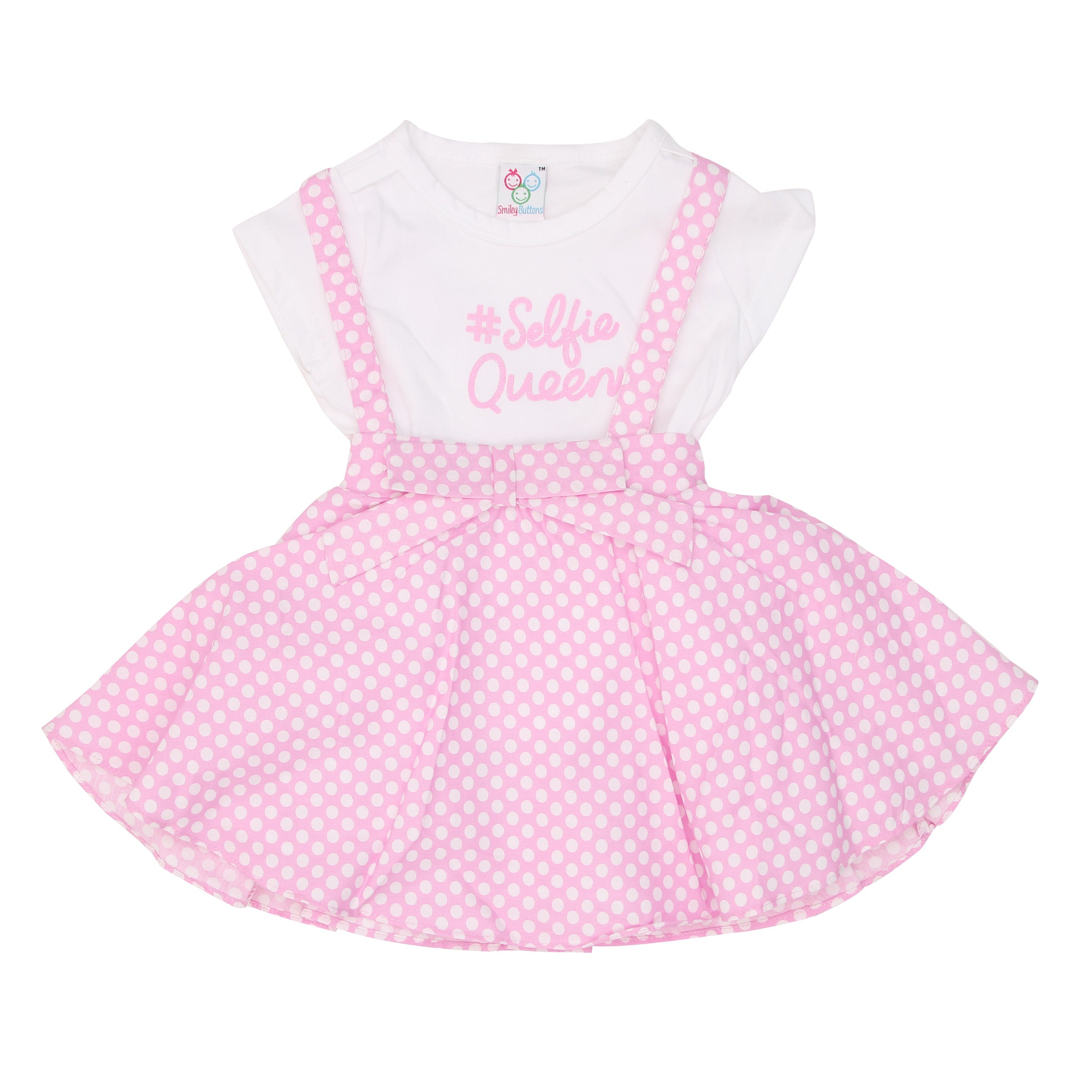 Frock - Selfie Queen | Buy Organic Cotton Frocks & Dresses For Newborn Baby | Smiley Buttons
