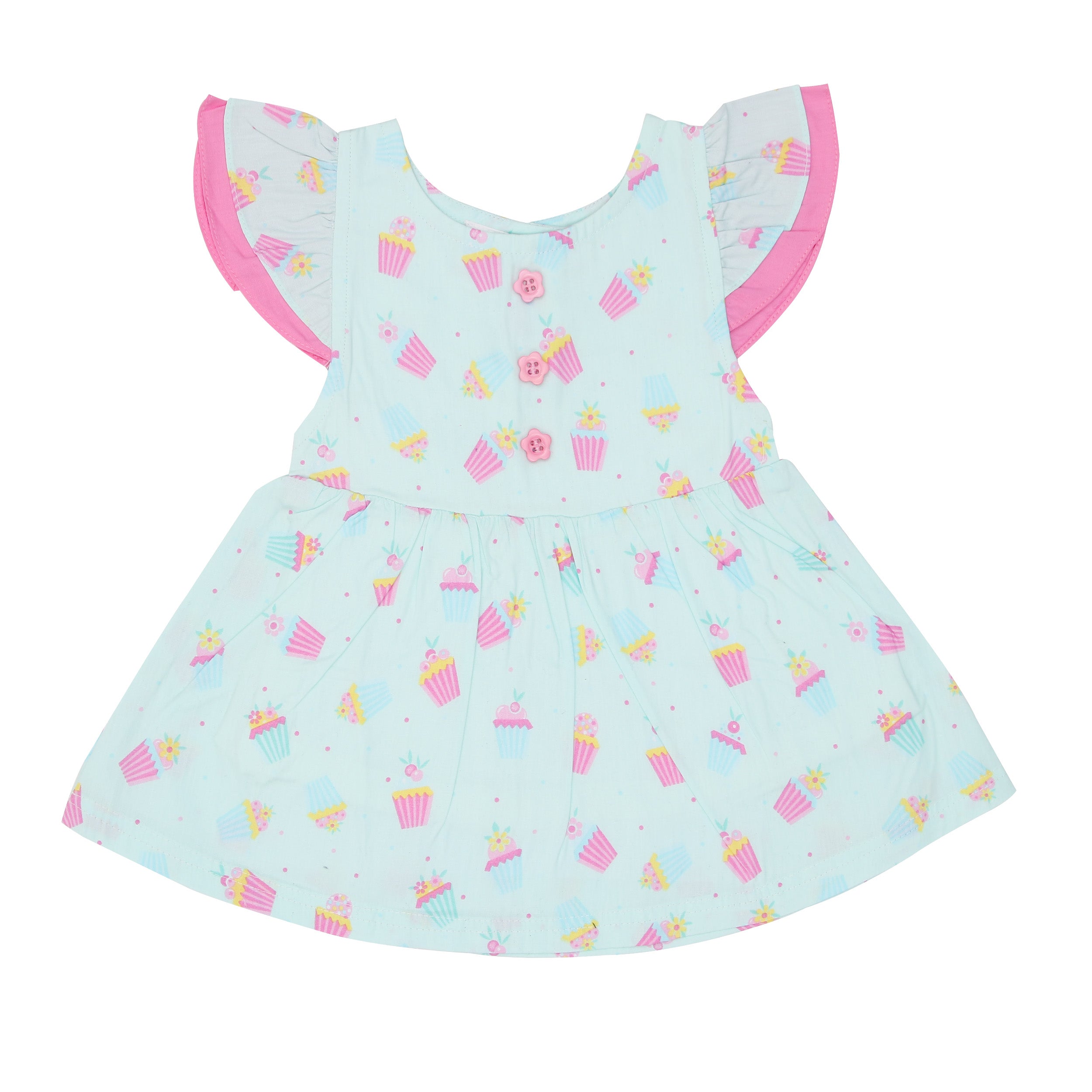 Frock - Blue Cupcake | Buy Stylish Frocks For Baby Girl At Affordable Prices | Smiley Buttons